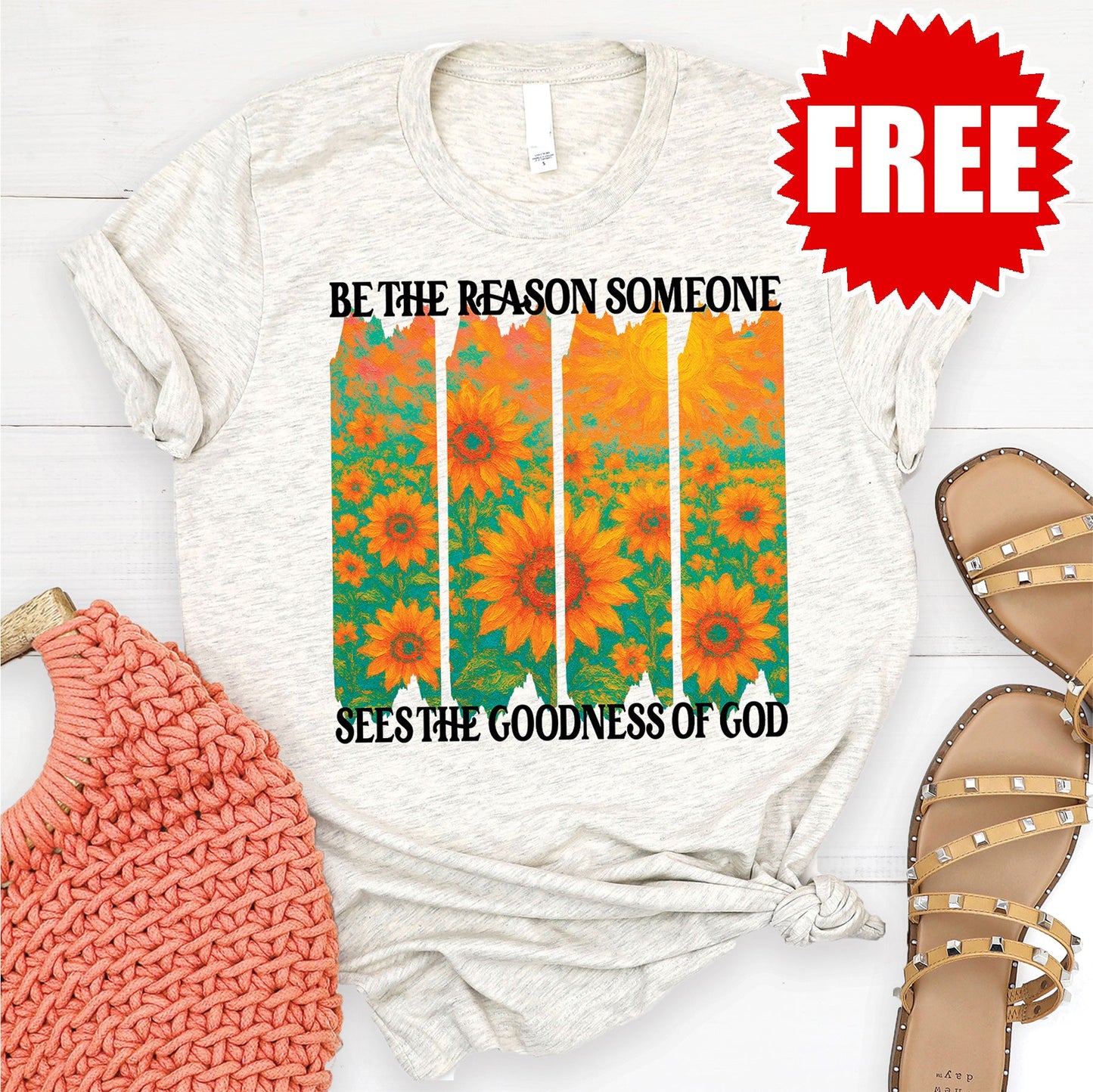 Be The Reason Tee - Heather Oatmeal - 0