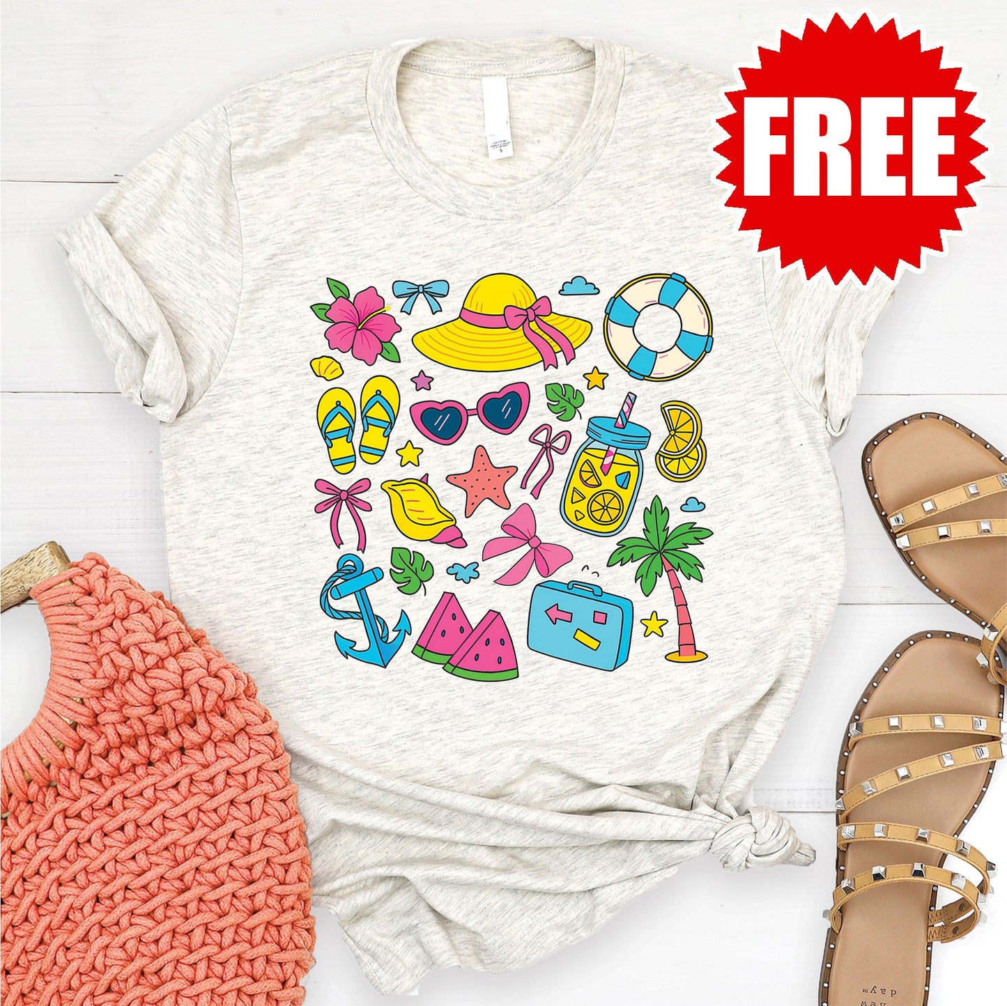 Summer Tee - Heather Oatmeal - 0