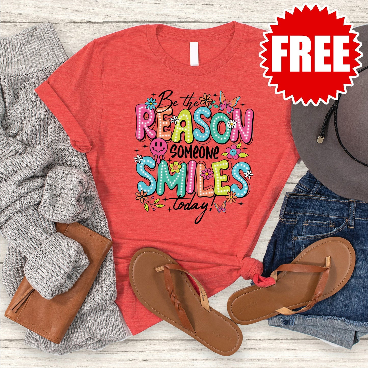 Be The Reason Tee - Heather Red - FREE