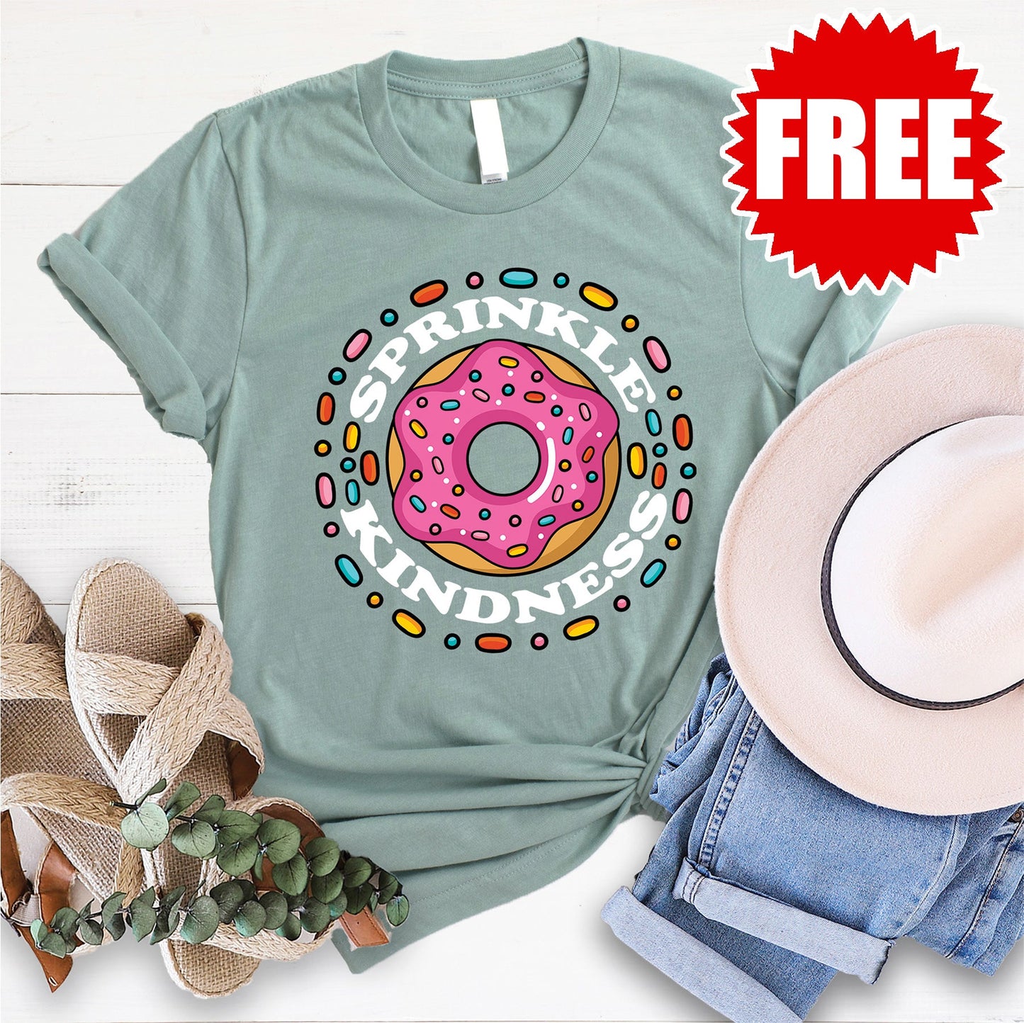 Sprinkle Tee - Heather Sage - 0