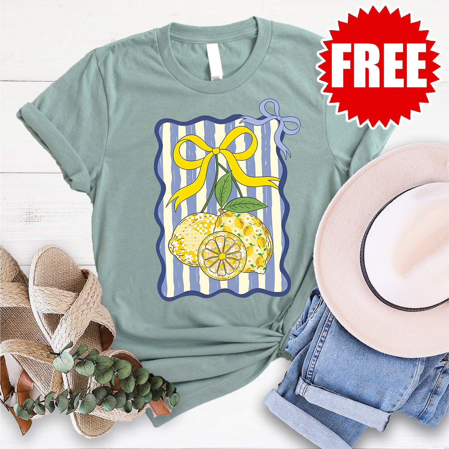 Lemon Tee - Heather Sage - 0