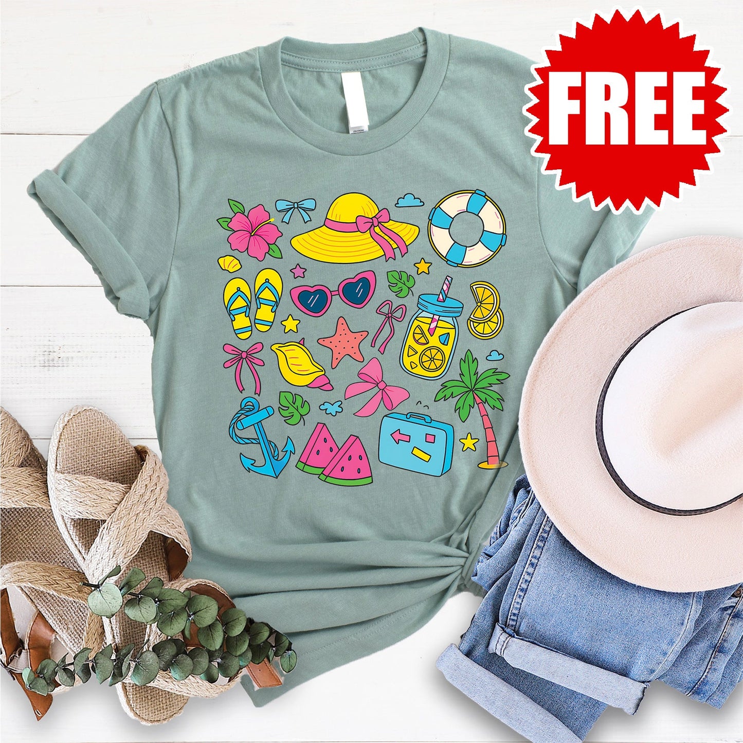 Summer Tee - Heather Sage - 0 Style001