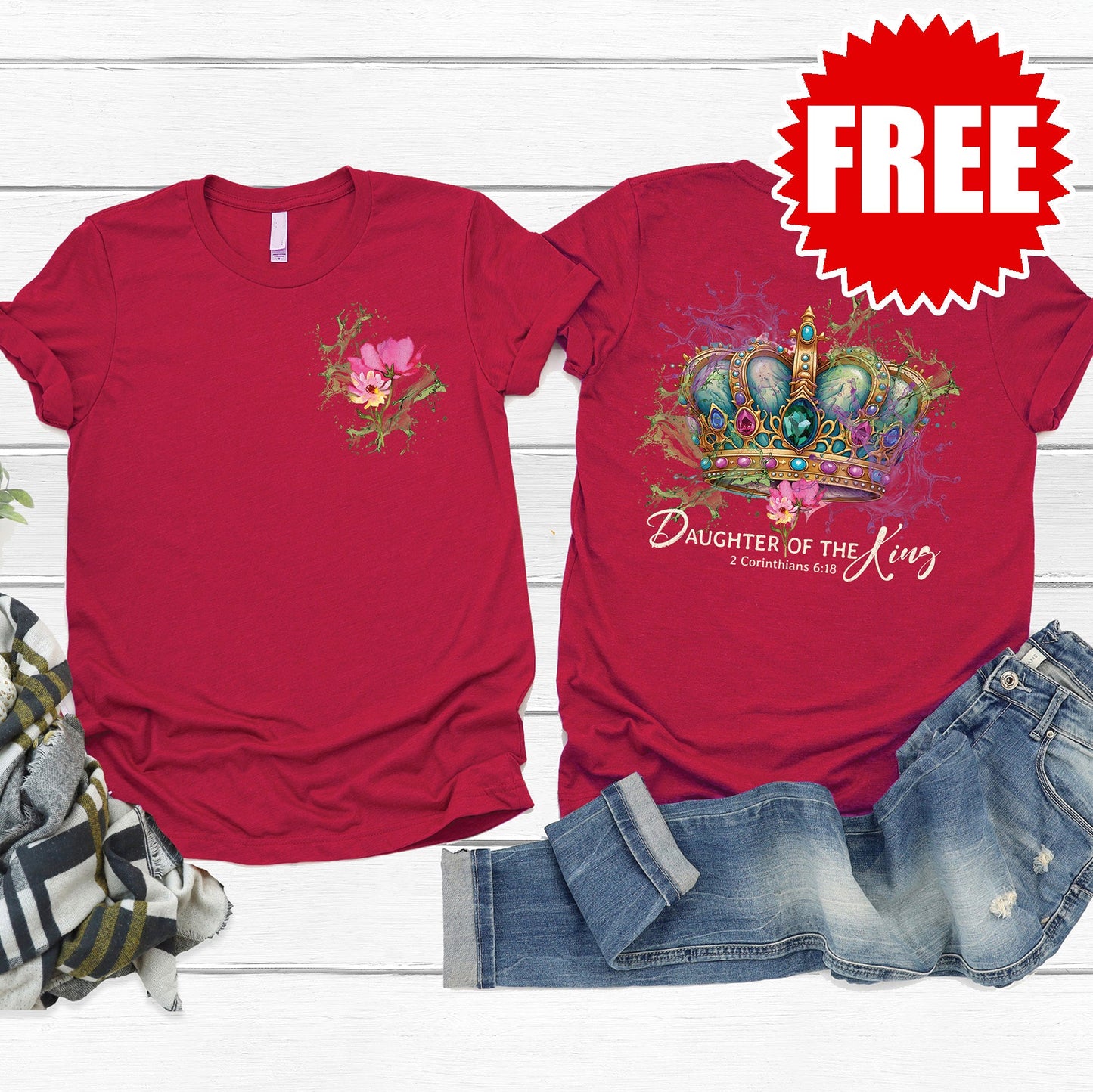 Daughter of the King Tee - Heather Scarlet