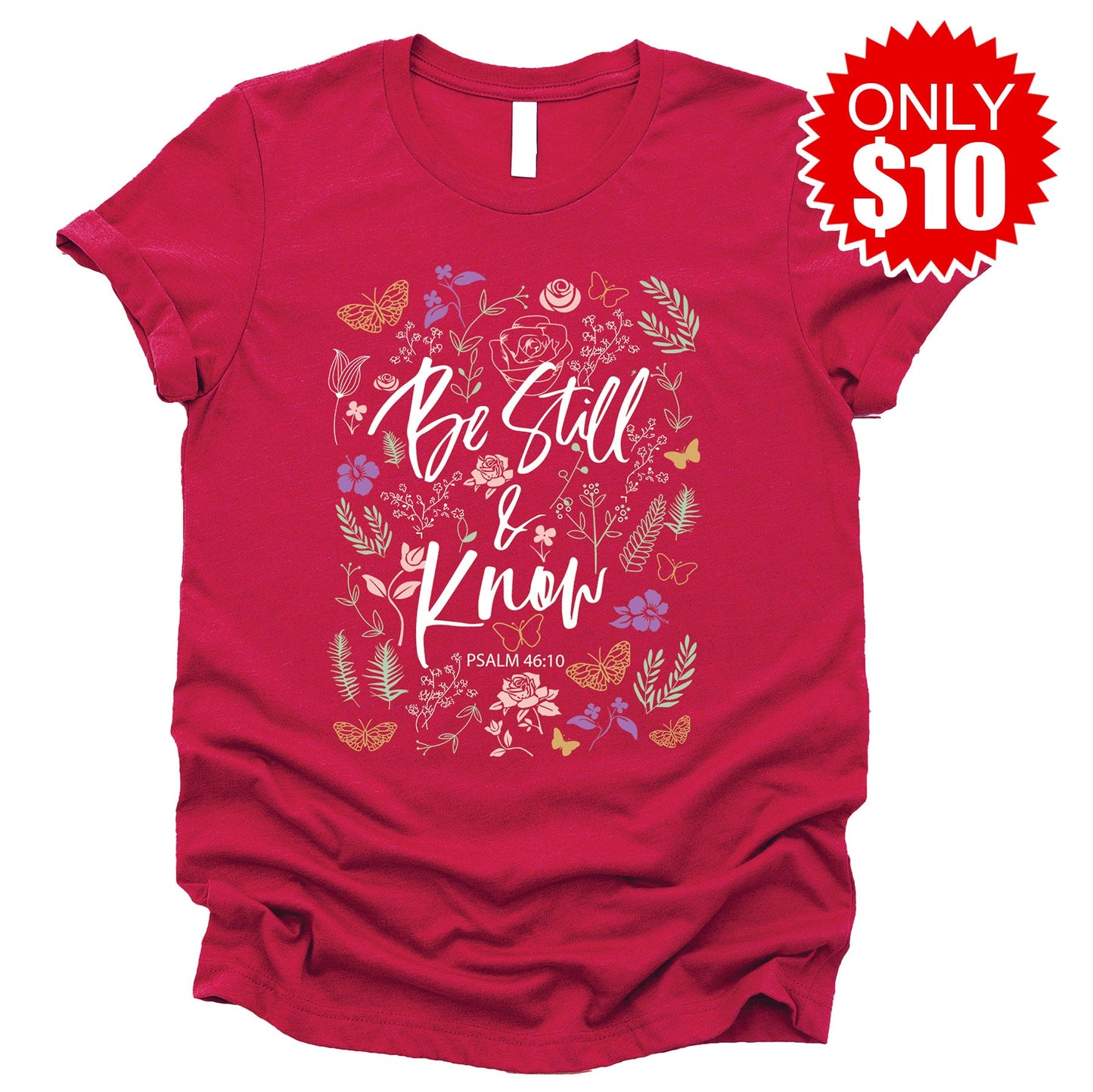 Be Still Tee - Heather Scarlet