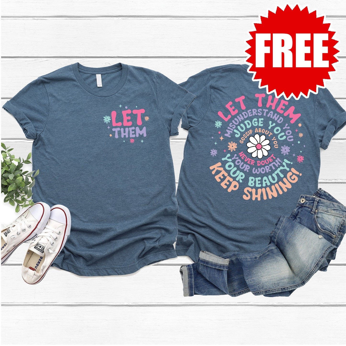 Let Them Tee - Heather Slate