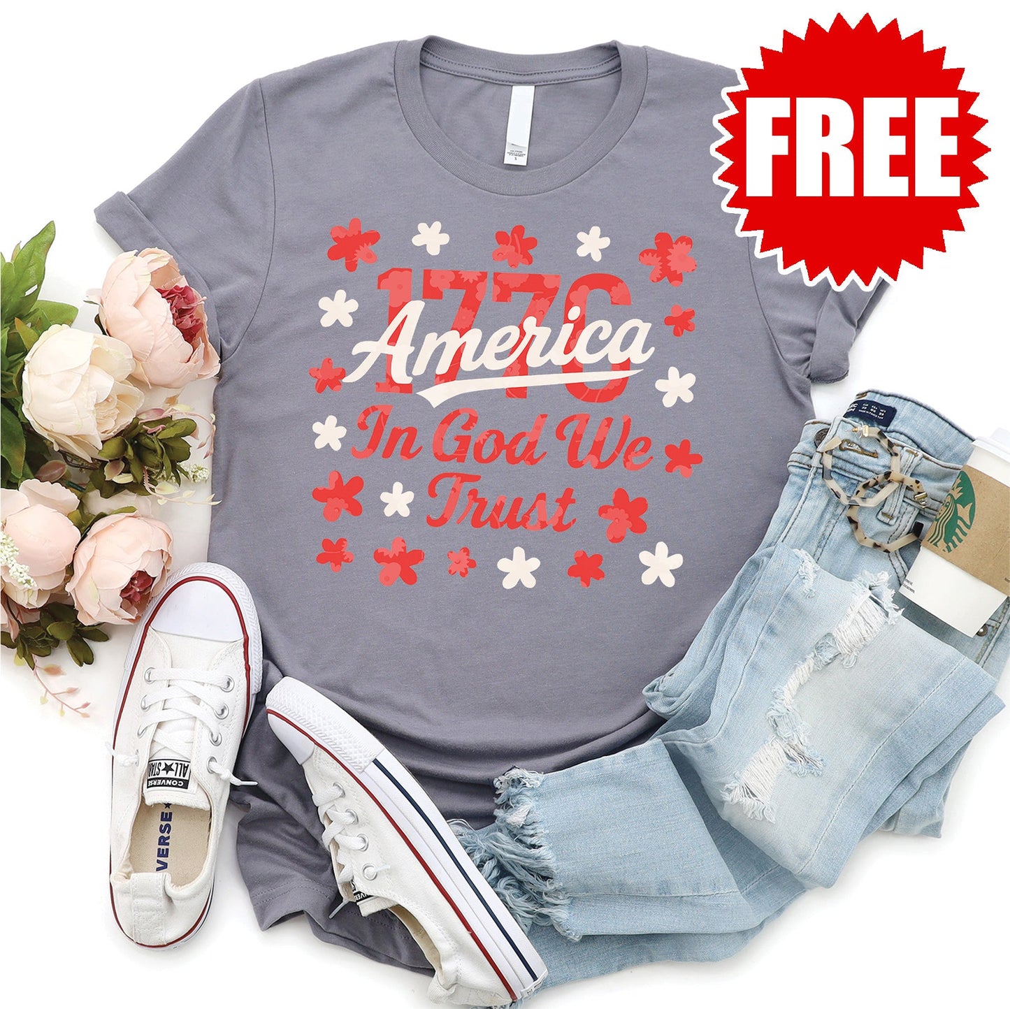In God We Trust Tee - Heather Storm - 0
