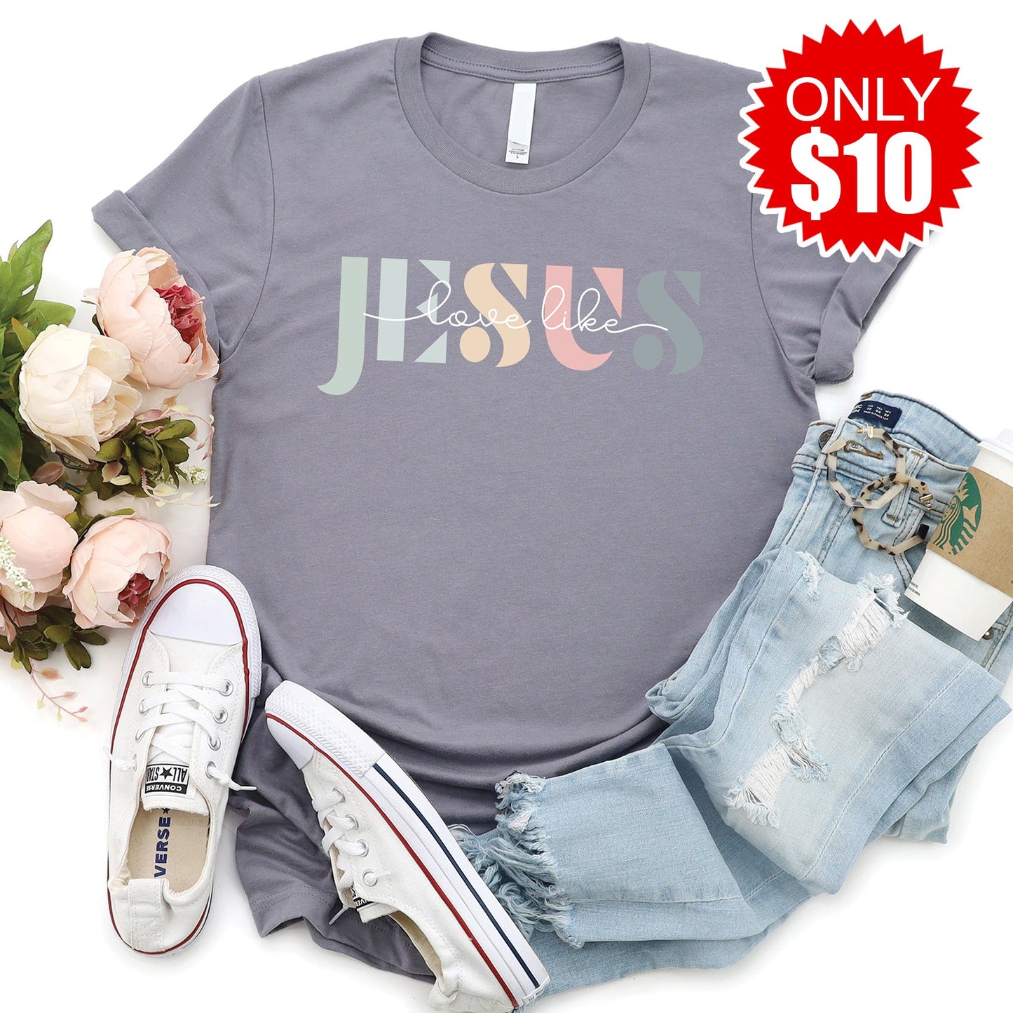 Love Like Jesus Tee - Heather Storm