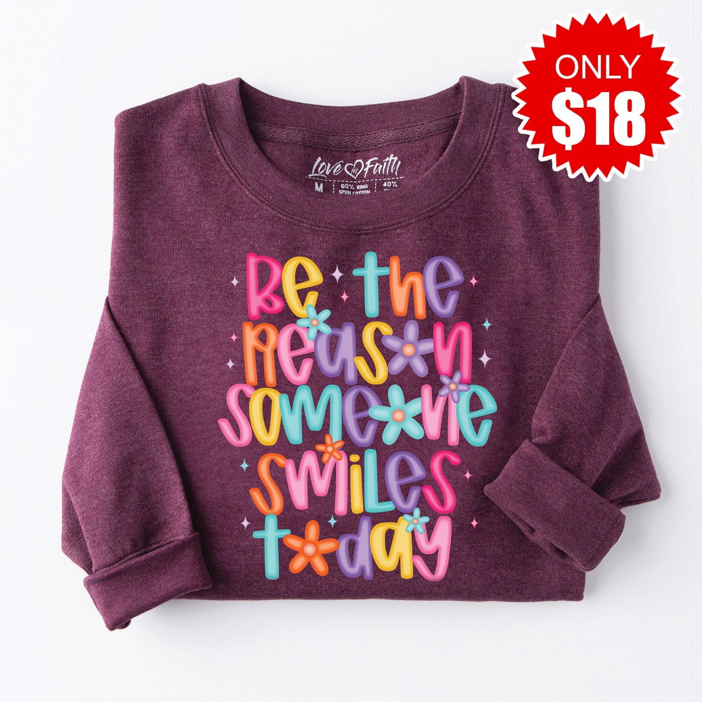 Be The Reason Sweatshirt - Heather Sugar Plum - 18