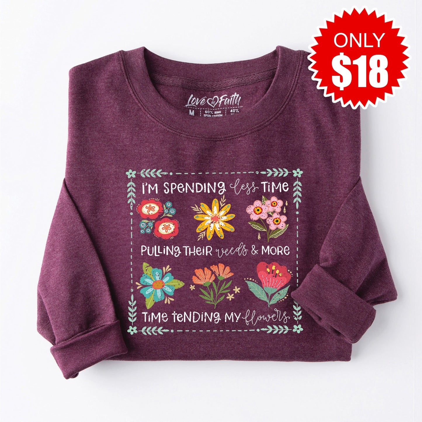 Less Time Sweatshirt - Heather Sugar Plum - 18