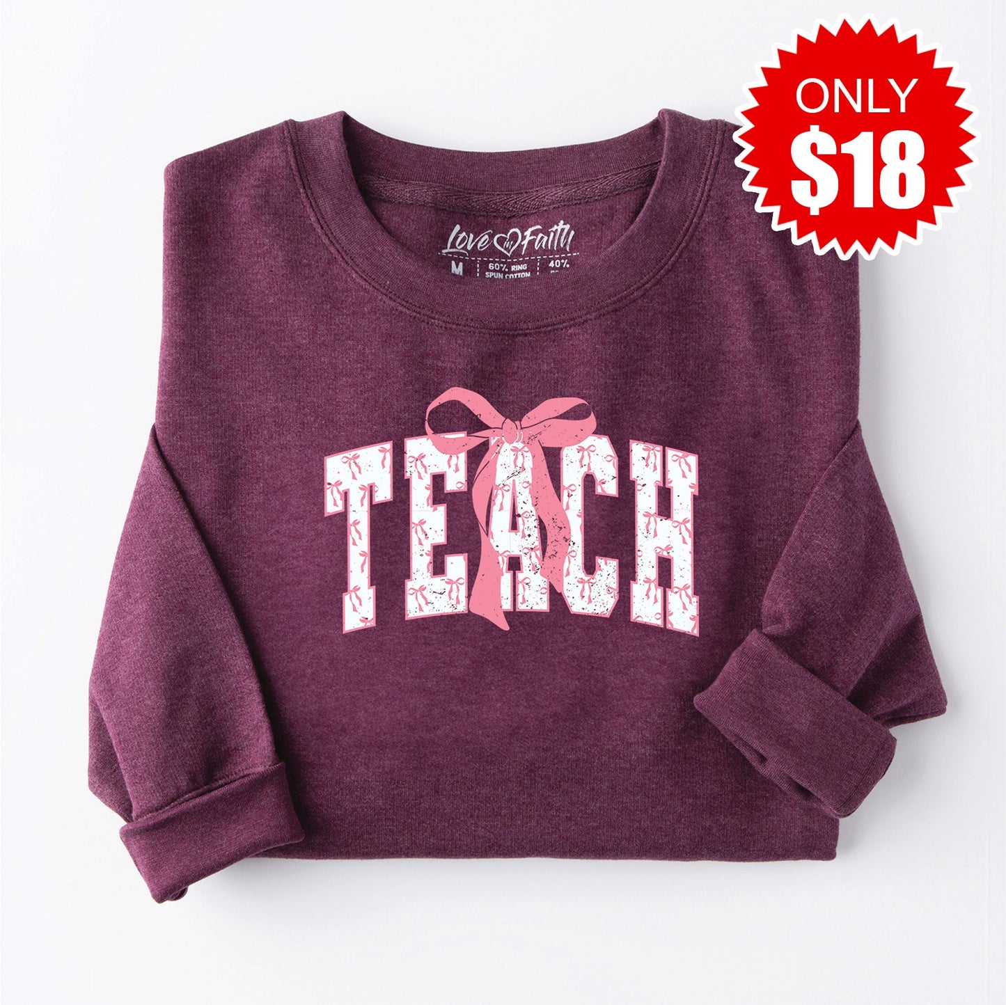 Teach Sweatshirt - Heather Sugar Plum - 18