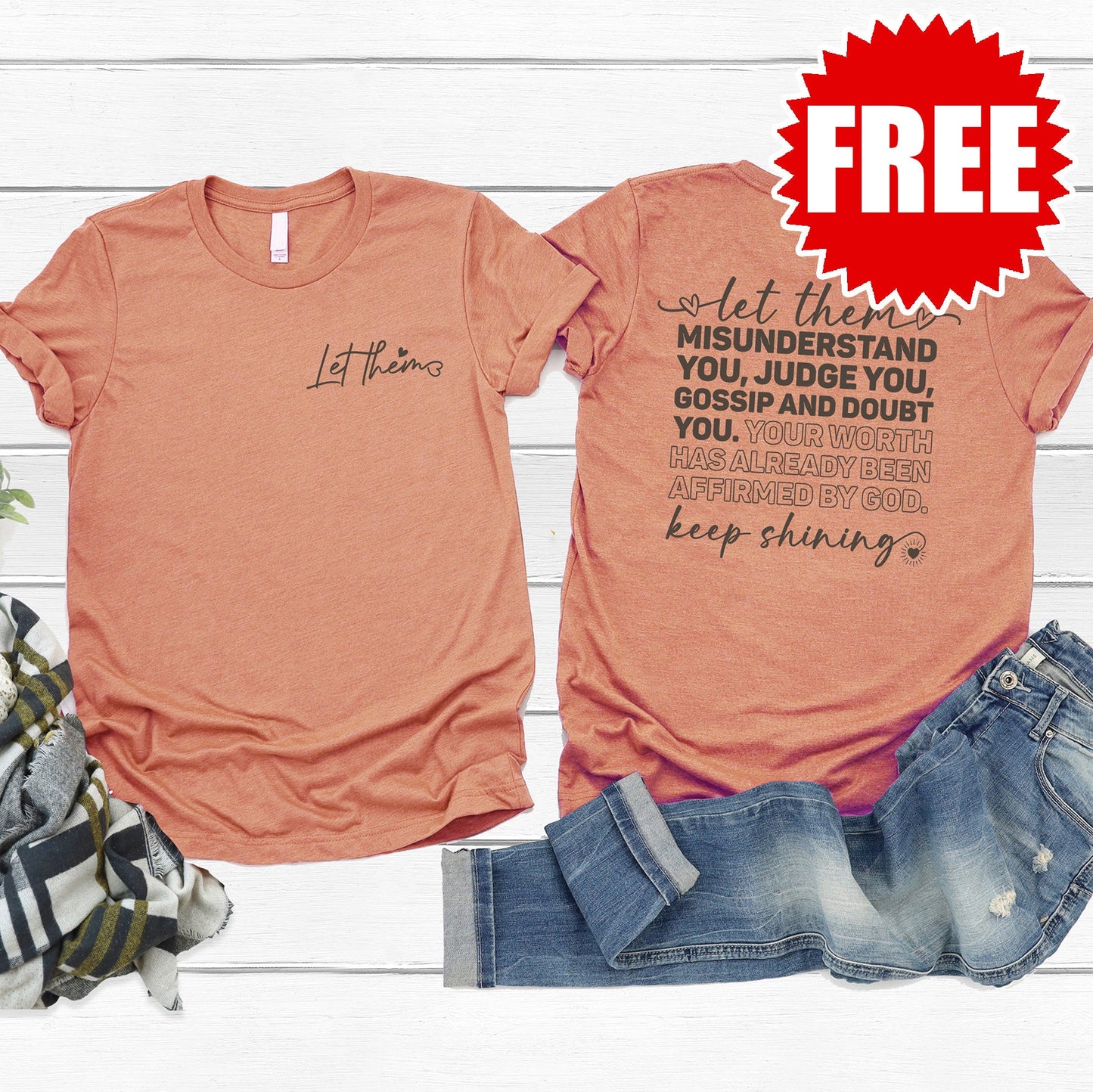 Let Them Tee - Heather Terracotta