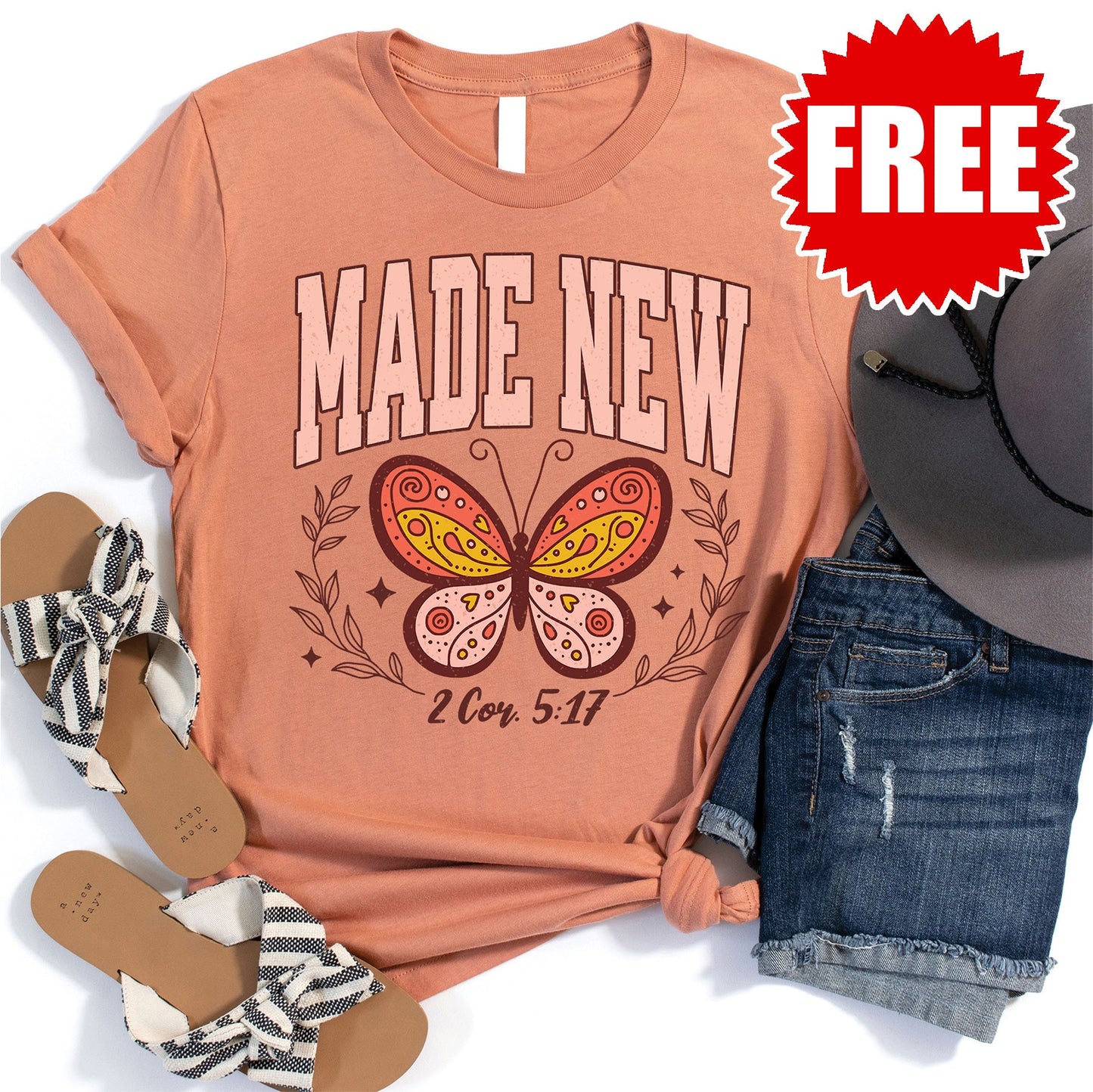 Made New Tee - Heather Terracotta