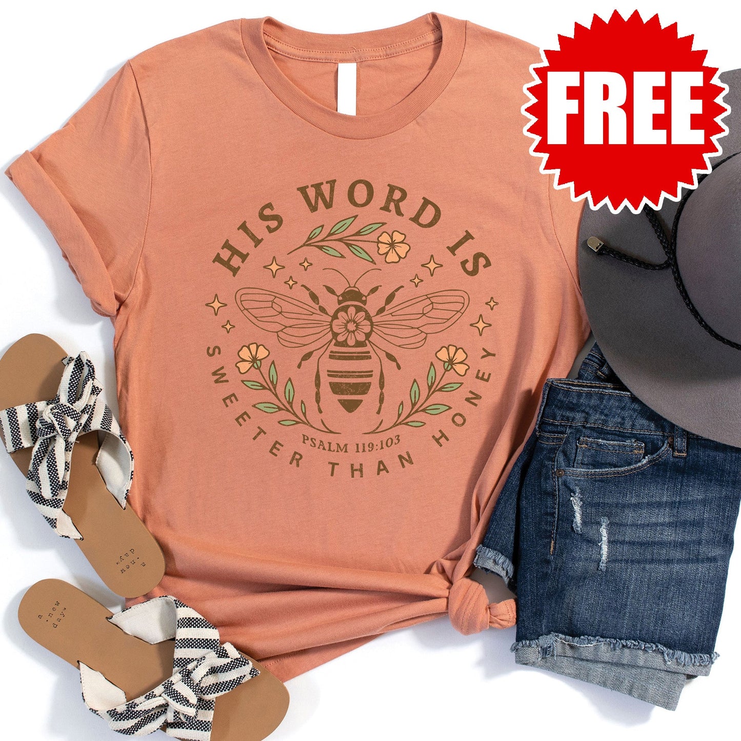 Sweeter Than Honey Tee - Heather Terracotta - 0
