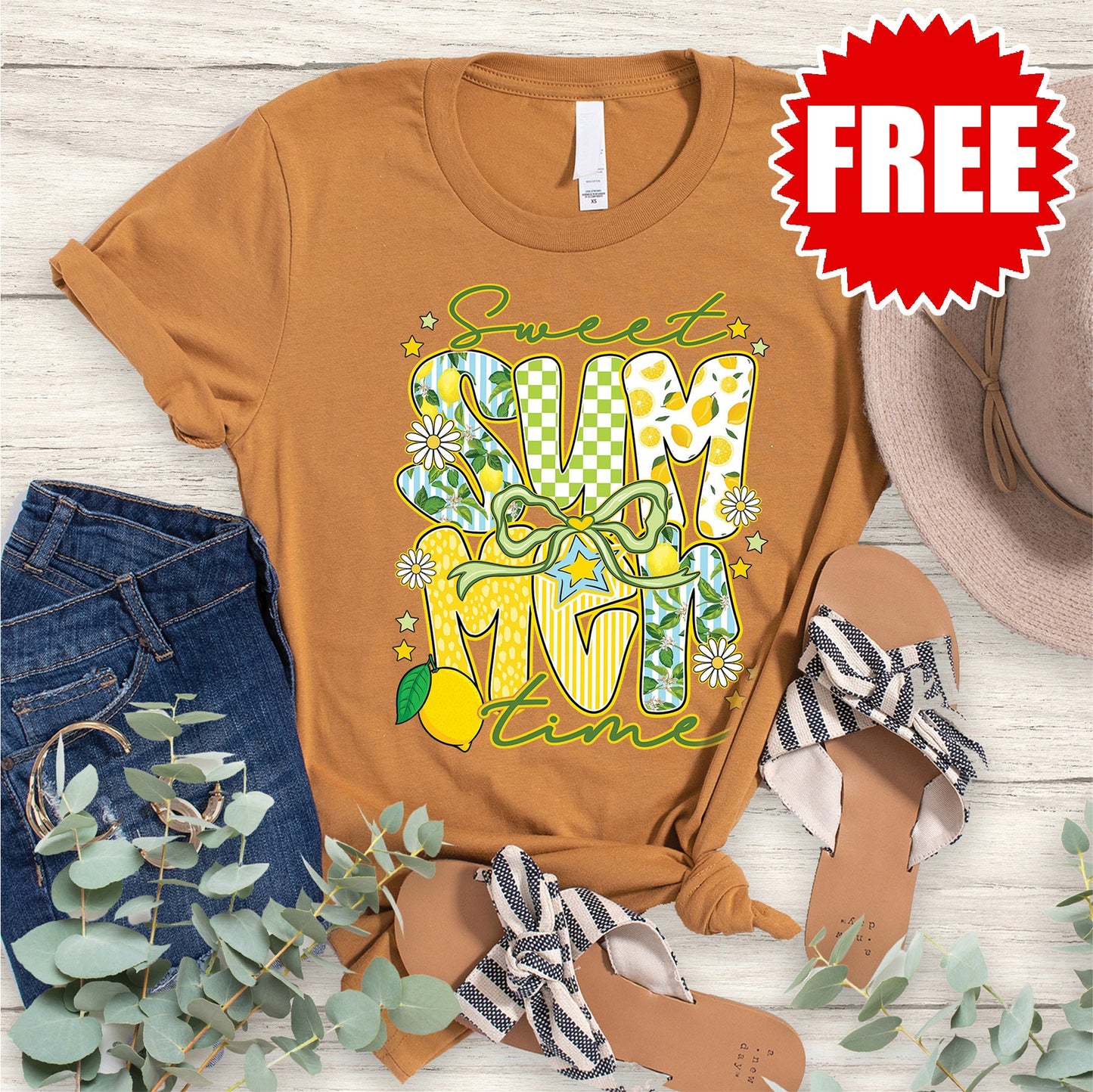 Sweet Summer Tee - Heather Burnt Apricot - 0