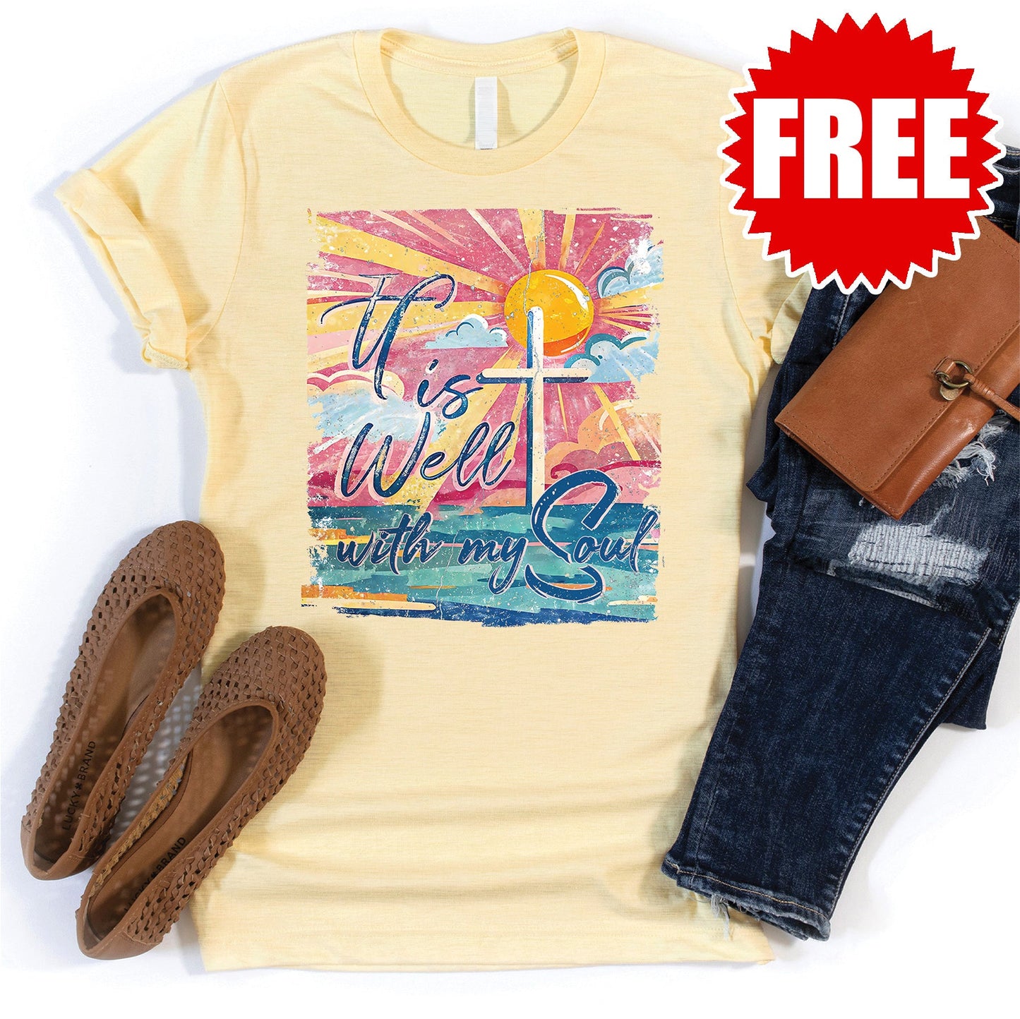 It is Well Tee - Heather Lemonade - 0