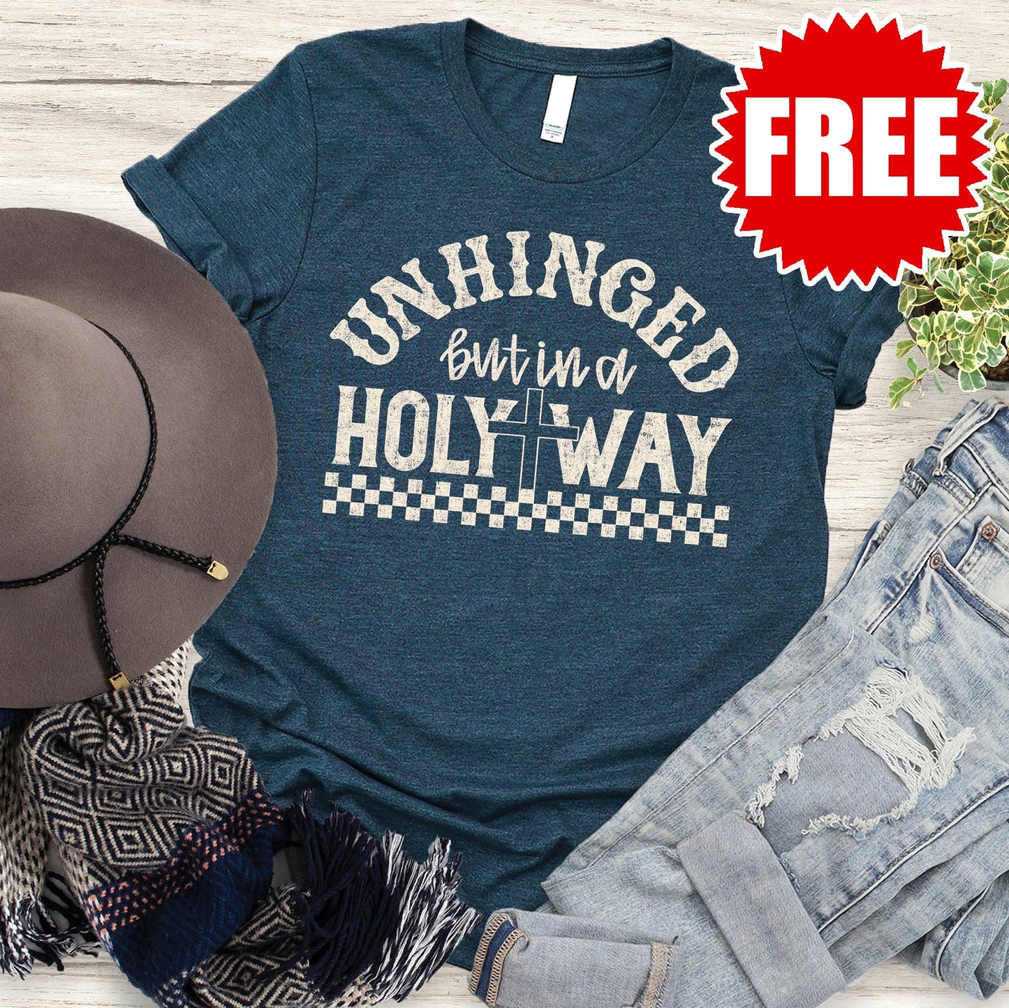Unhinged Tee - Heather Atlantic - 0