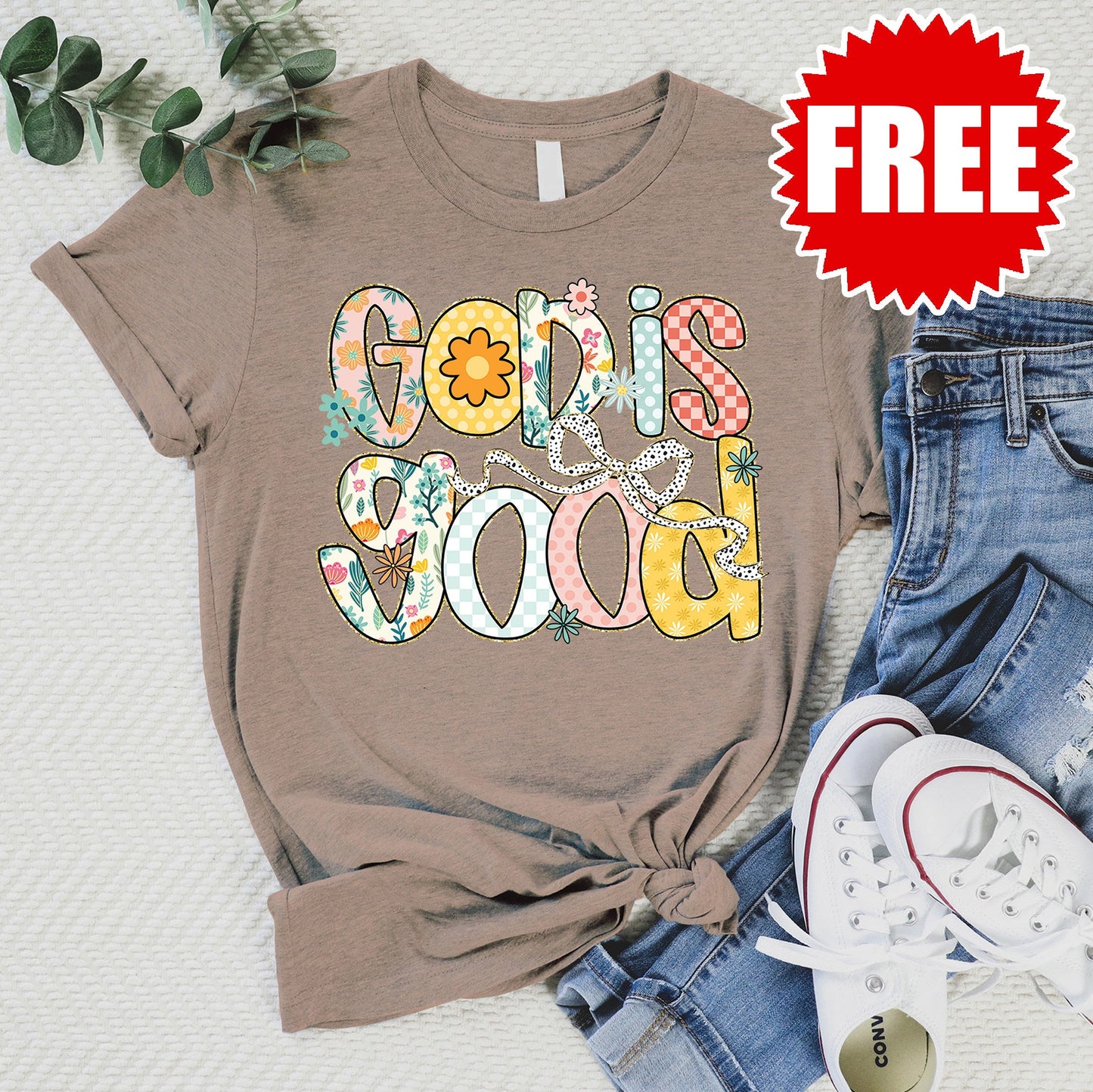 God is Good Tee - Heather Atmosphere - 0