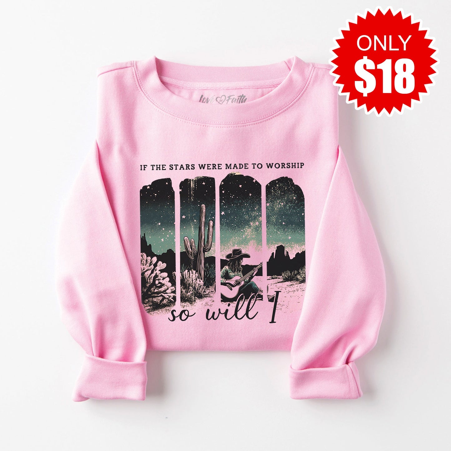 So Will I Western Sweatshirt - Heather Bubble Gum - 18