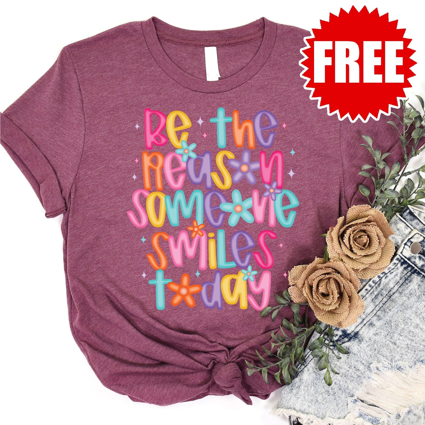 Be The Reason Tee - Heather Burgundy - 0