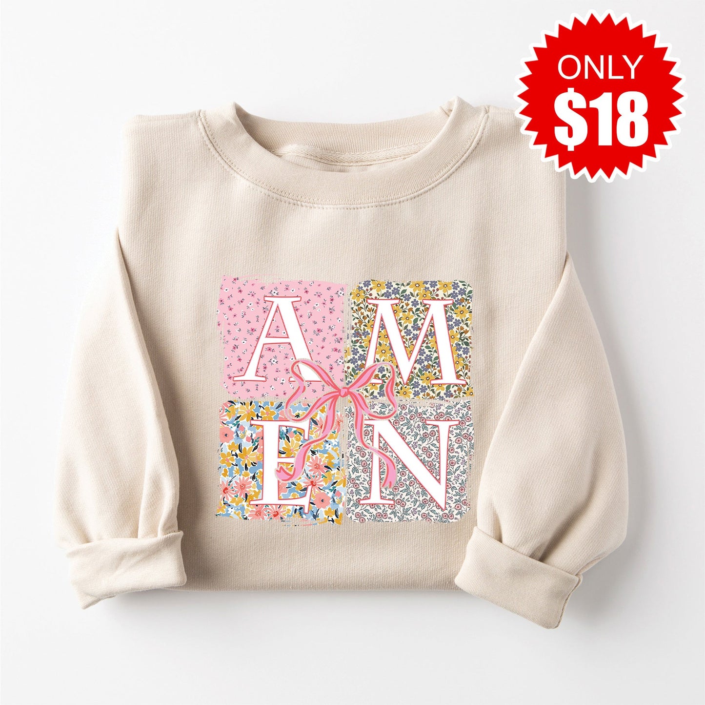 Amen Sweatshirt - Heather Dust - 18