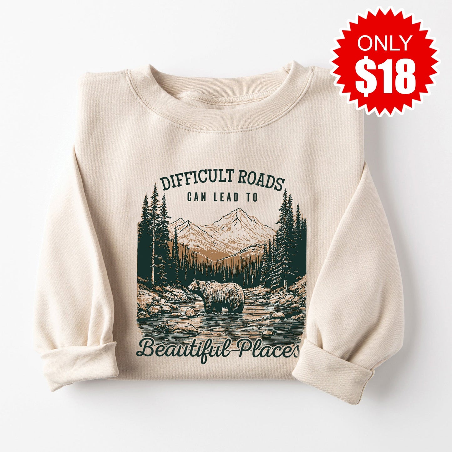 Beautiful Places Sweatshirt - Heather Dust - 18