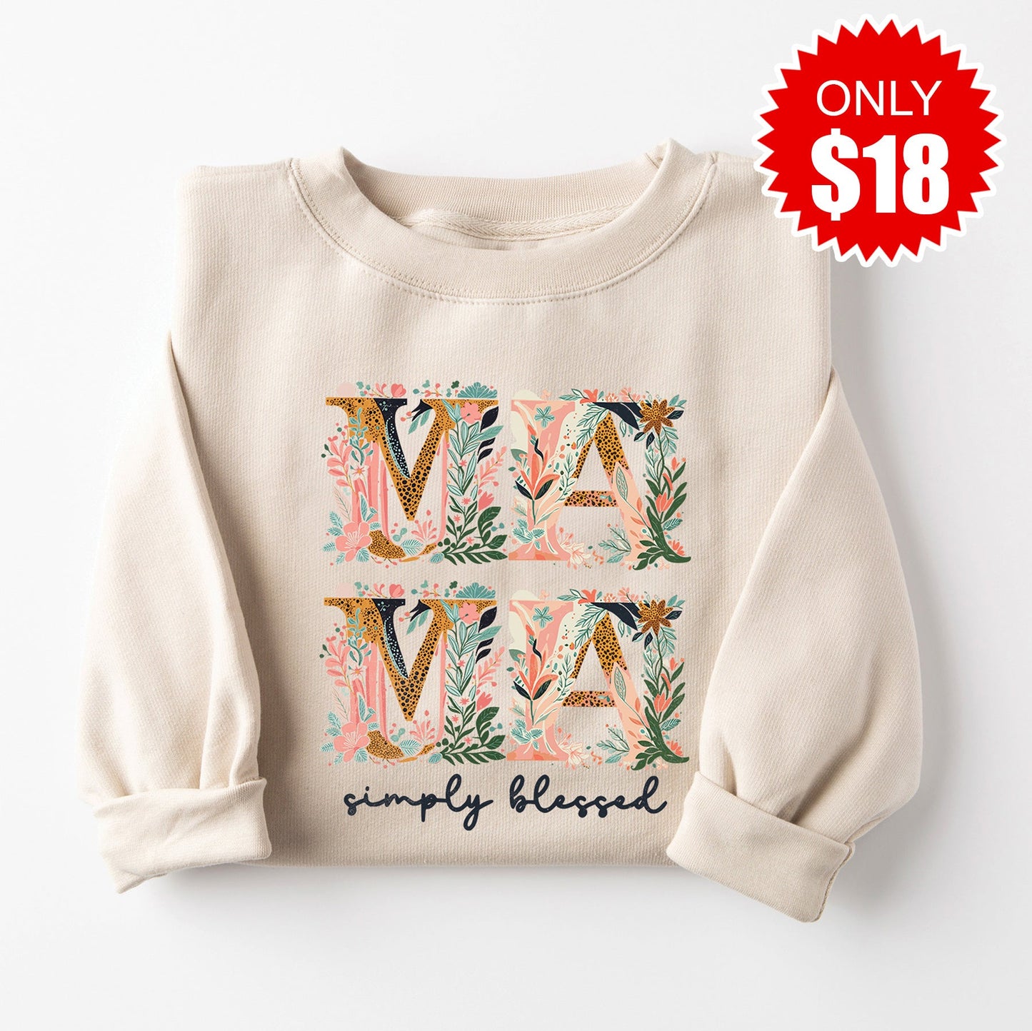 Mama Crewneck Sweatshirt - Heather Dust