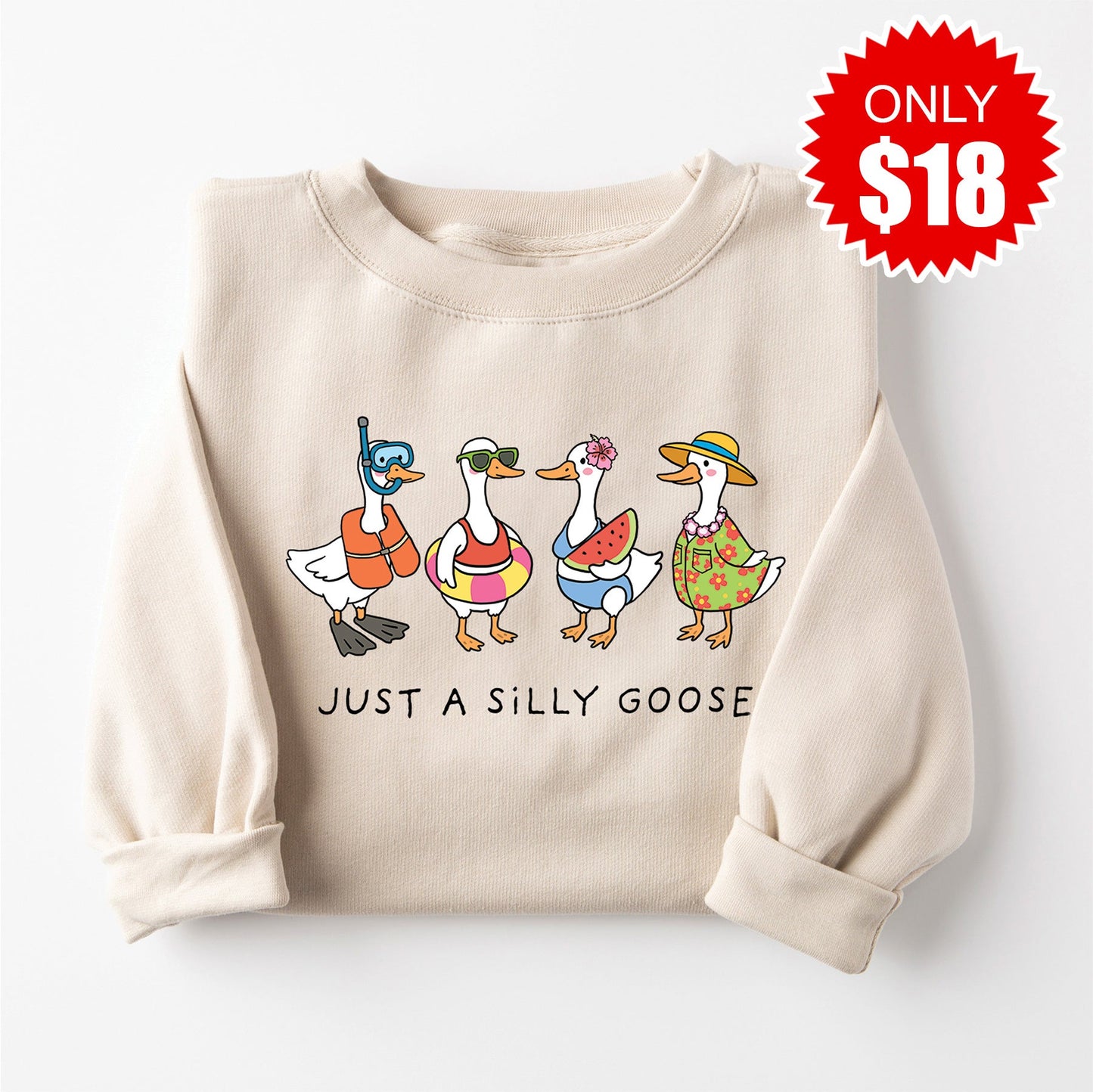 Silly Goose Sweatshirt - Heather Dust - 18