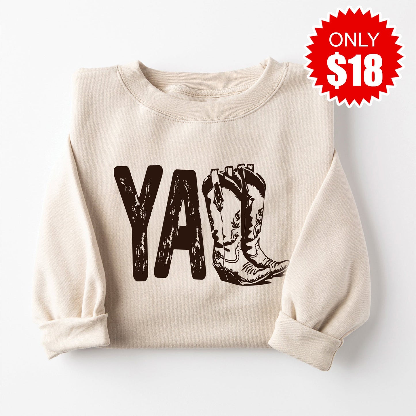 Boots Sweatshirt - Heather Dust - 18