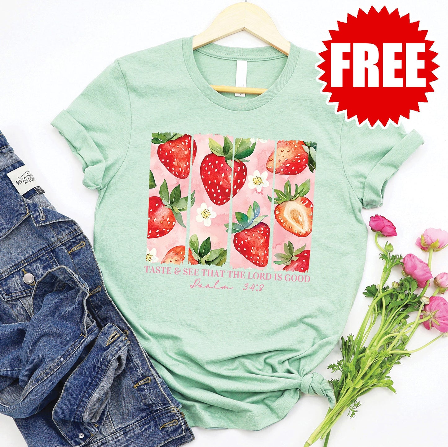 The Lord Is Good Tee - Heather Honeydew - 0