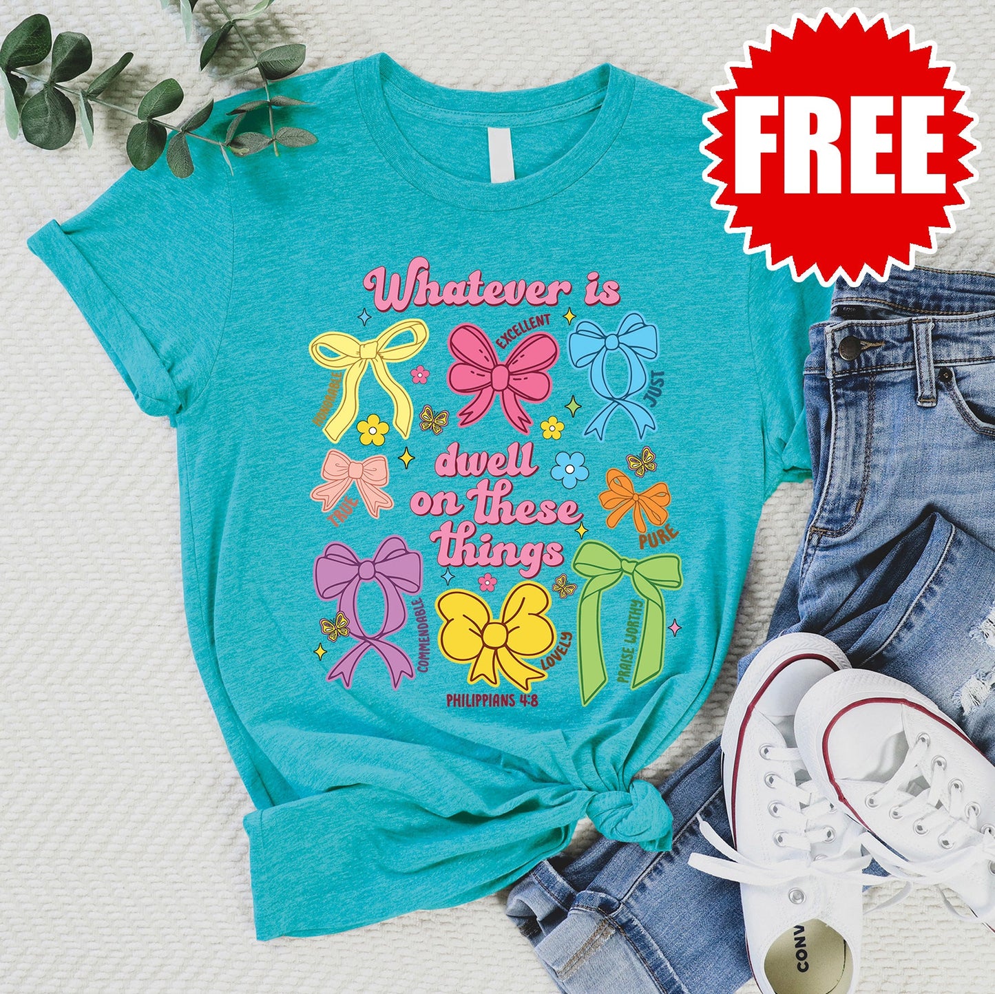 Whatever is Dwell on these Things Tee - Heather Jade - 0