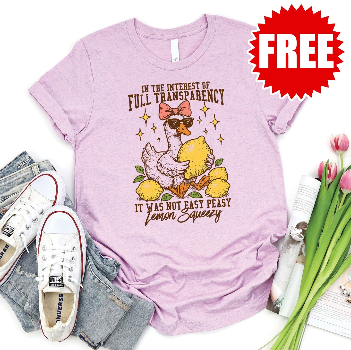 Lemon Squeezy Tee - Heather Lilac - 0