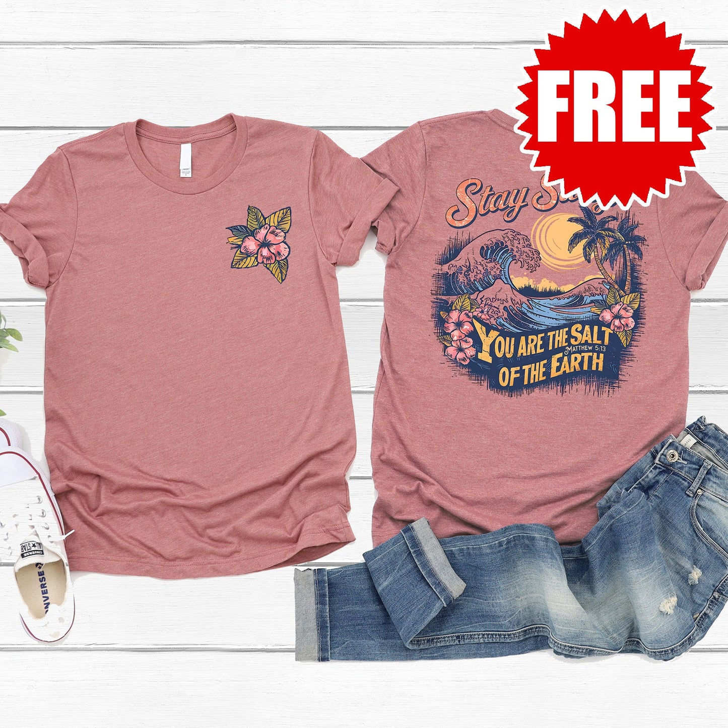 You Are The Salt Tee - Heather Mauve - 0
