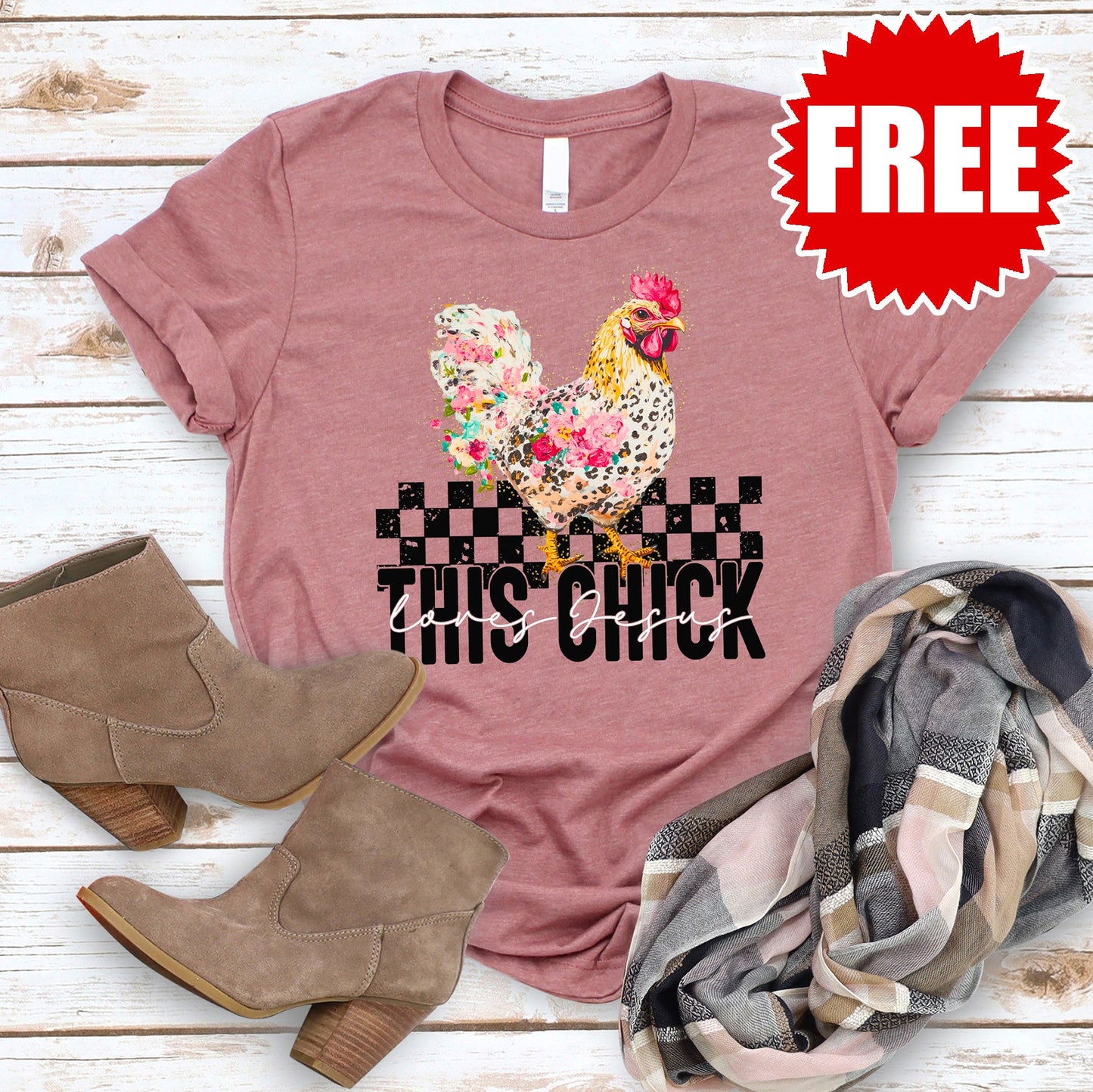 This Chick Tee - Heather Mauve - 0