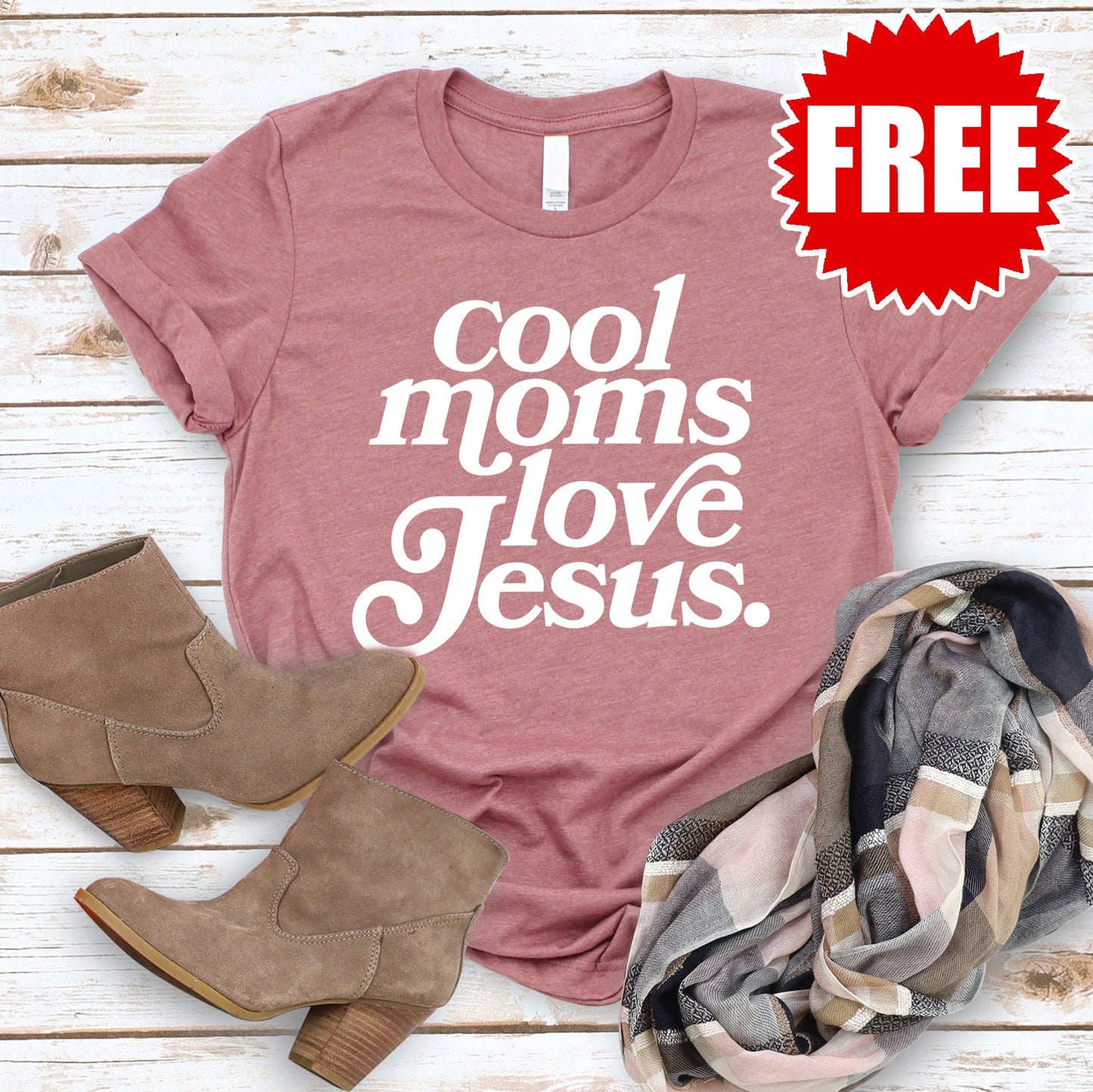 Cool Moms Tee - Heather Mauve