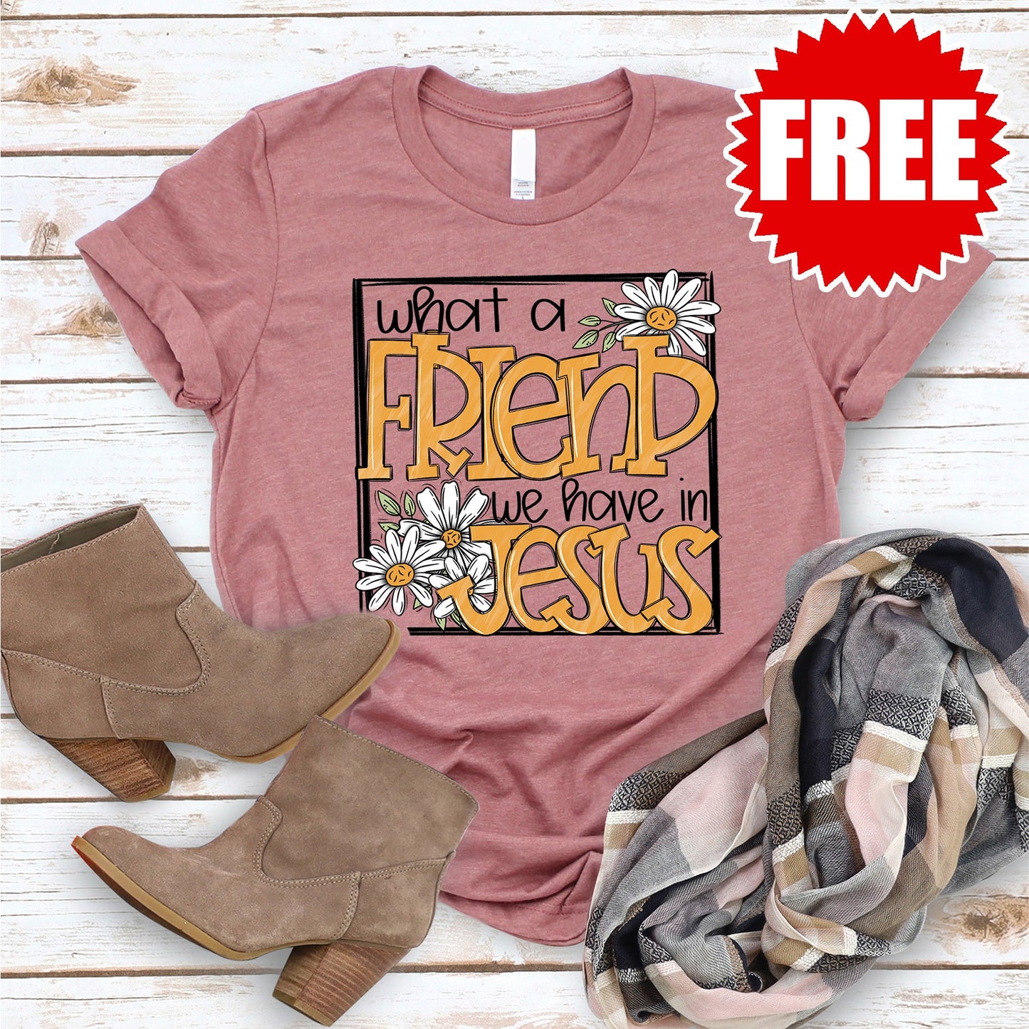 What a Friend Tee - Heather Mauve - 0