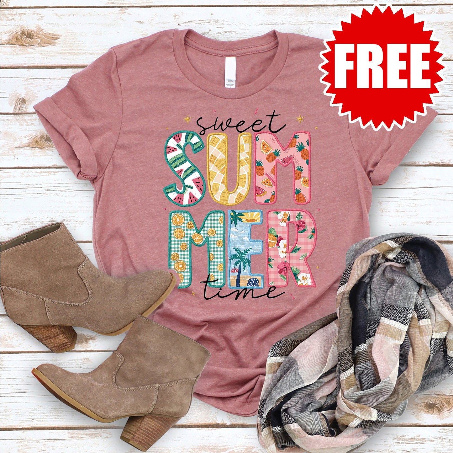 Sweet Summer Tee - Heather Mauve - 0