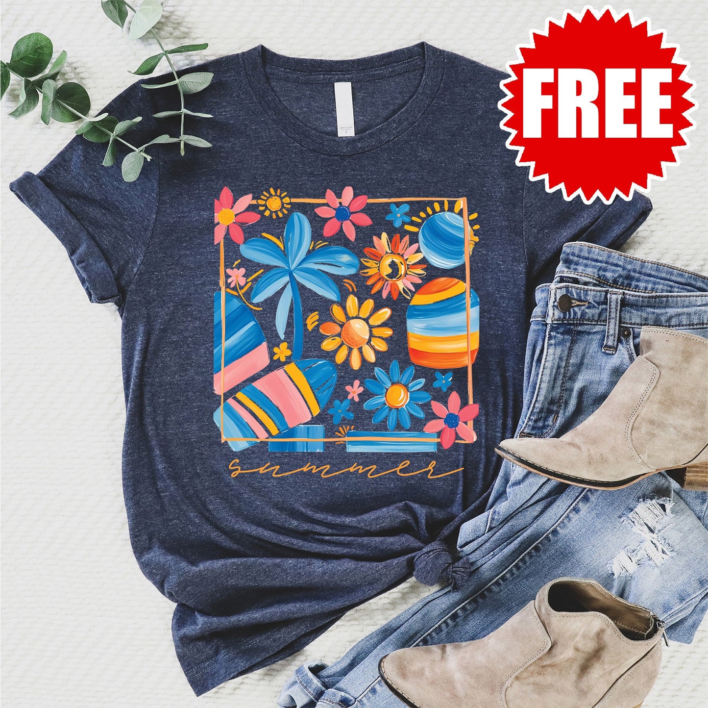Summer Tee - Heather Navy - 0