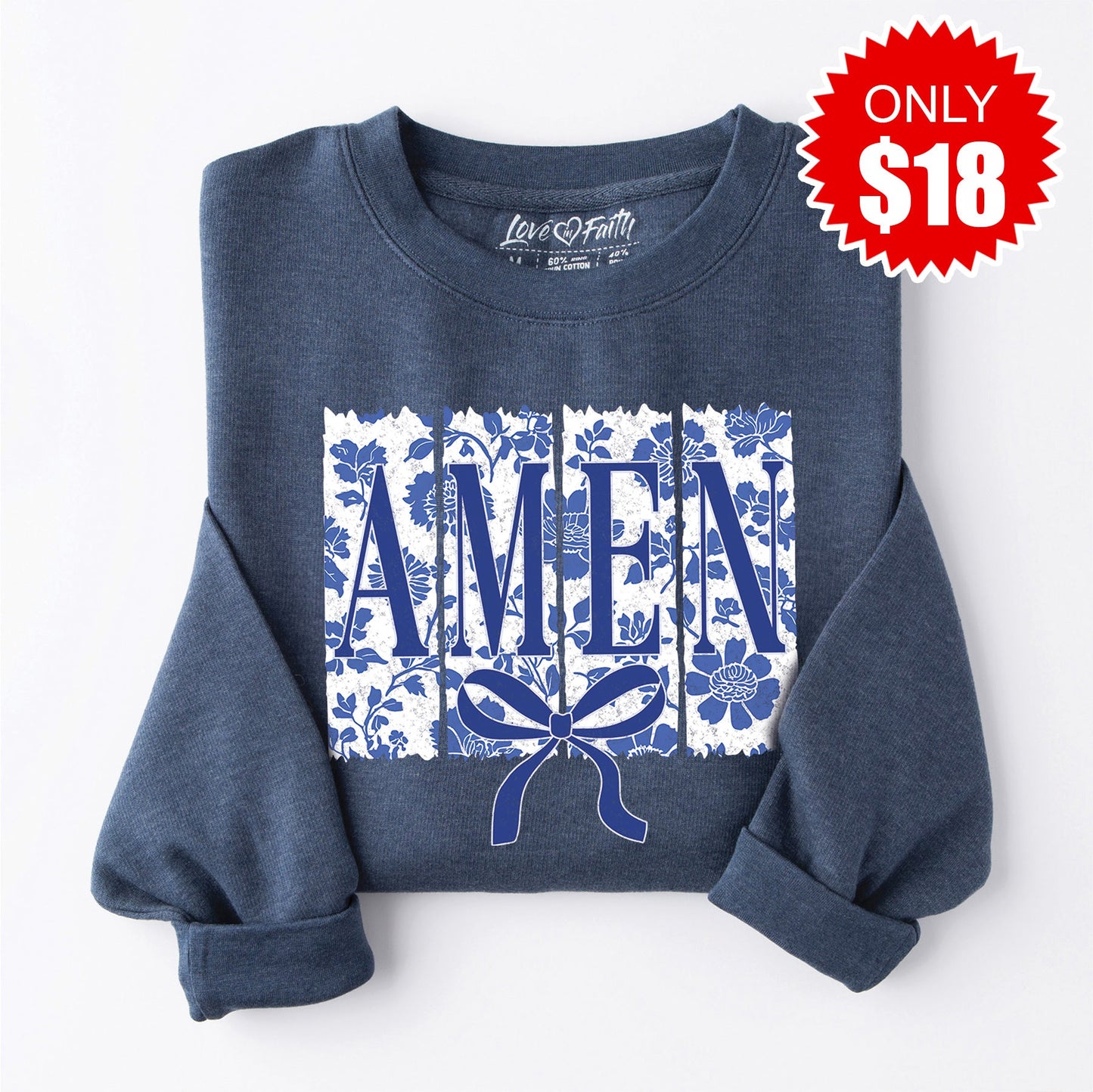 Amen Sweatshirt - Heather Navy - 18