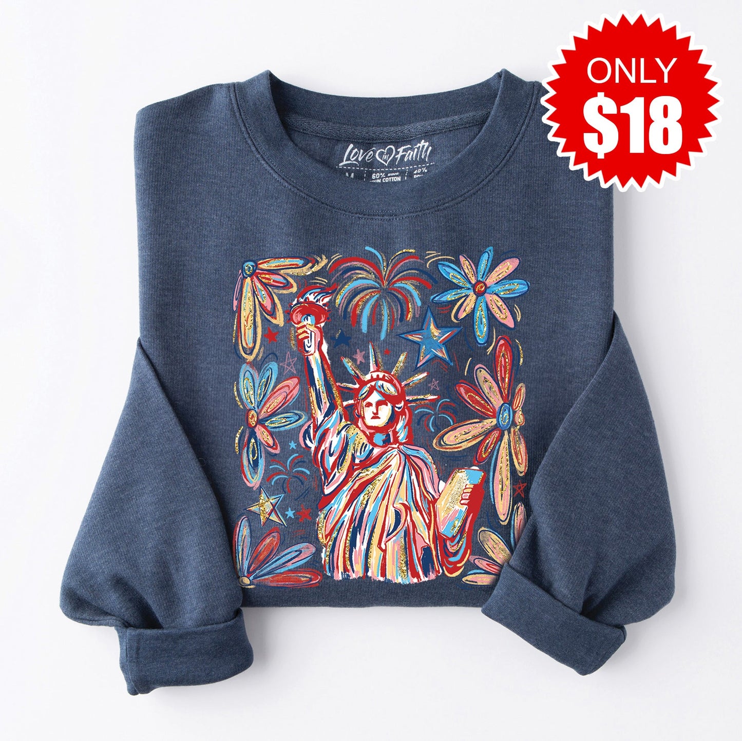 Liberty Sweatshirt - Heather Navy - 18