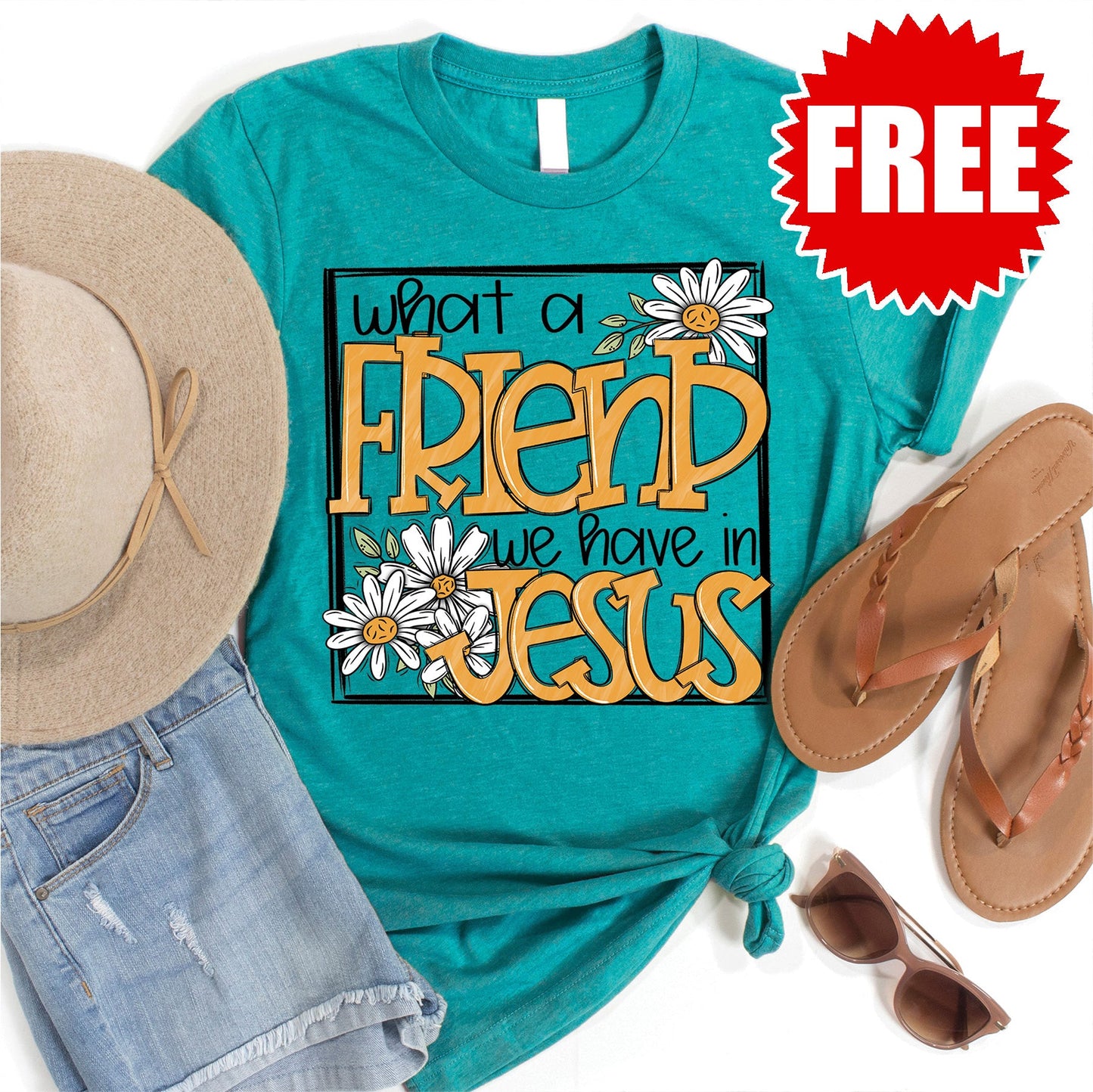 What a Friend Tee - Heather Sapphire - 0