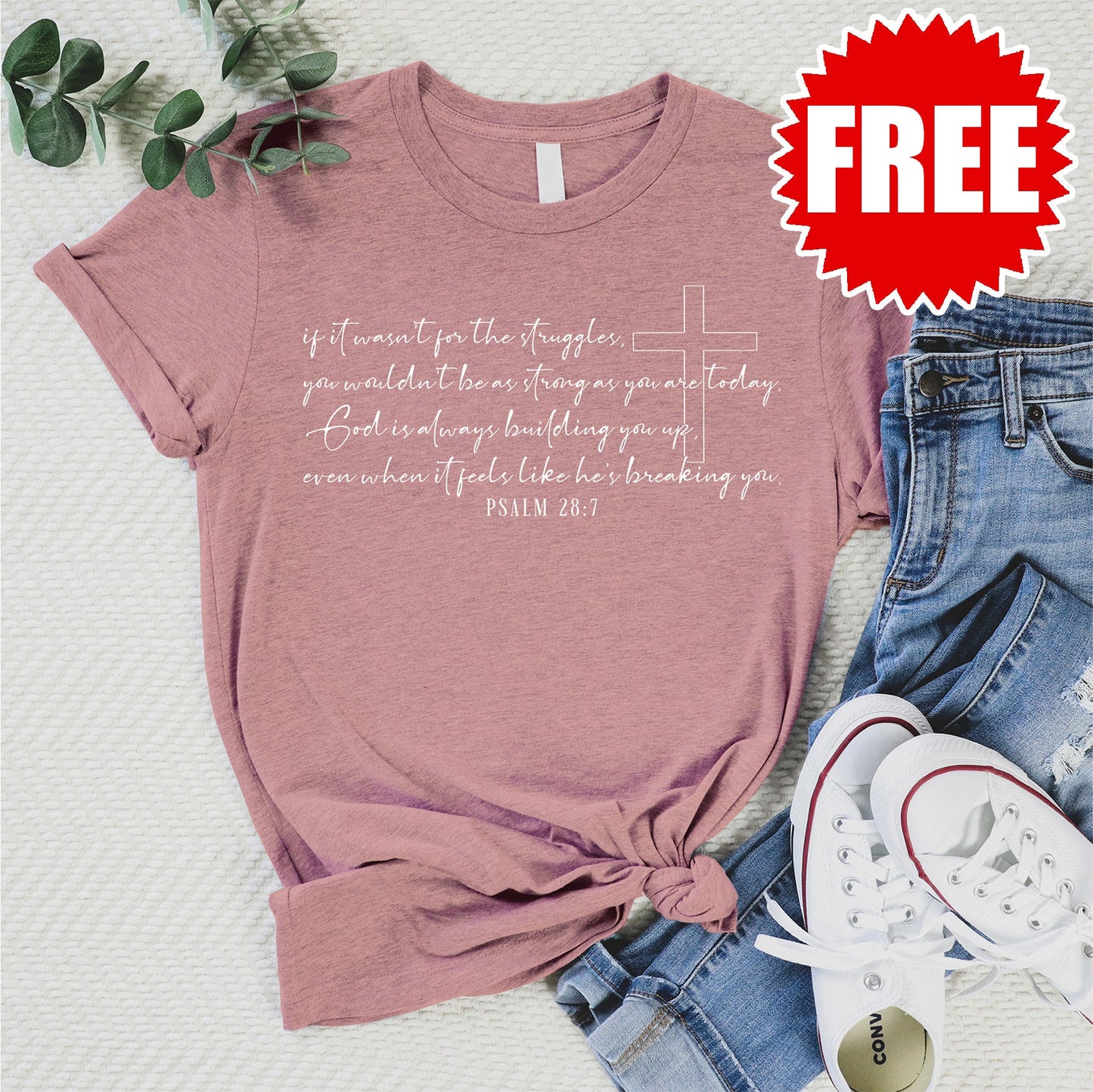 Struggles Tee - Heather Zephyr - 0