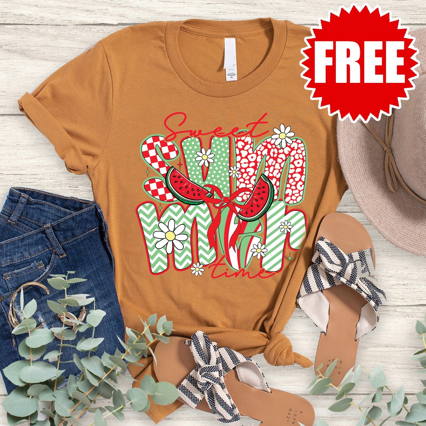 Sweet Summer Tee - Heather Burnt Apricot - 0 Style001