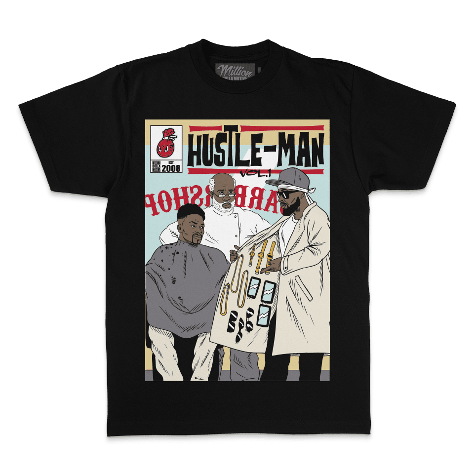 Hustle-Man Vol. 1 - Black T-Shirt