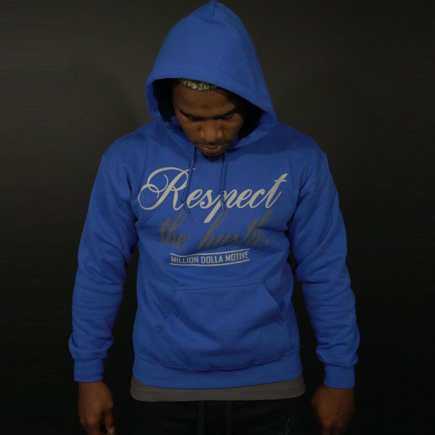Respect The Hustle - Royal Blue Hoodie Sweatshirt