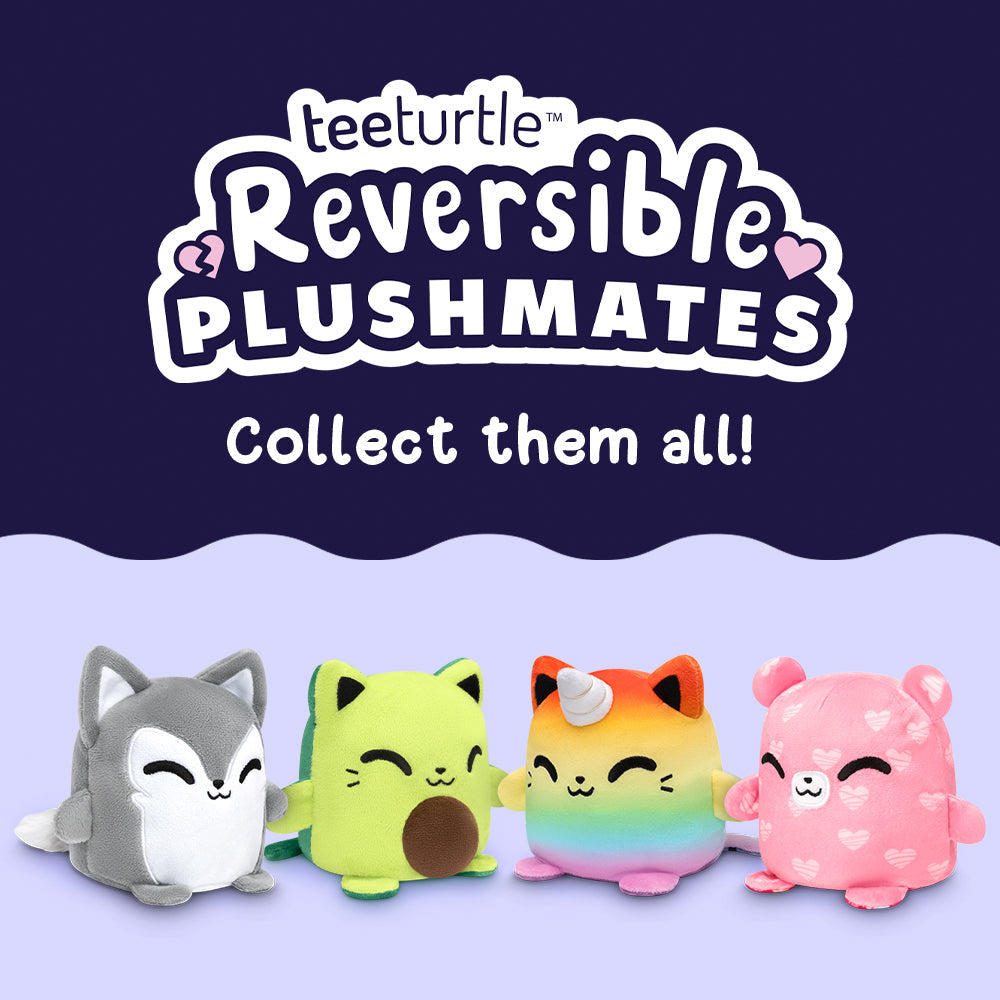 TeeTurtle Reversible Cat Plushmate (Avo-cat-o)