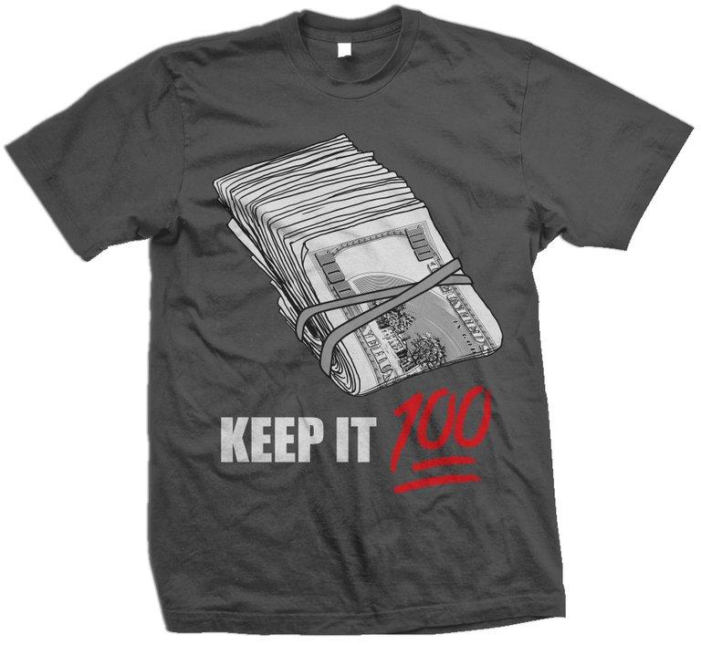 Keep It 100 - Dark Grey T-Shirt