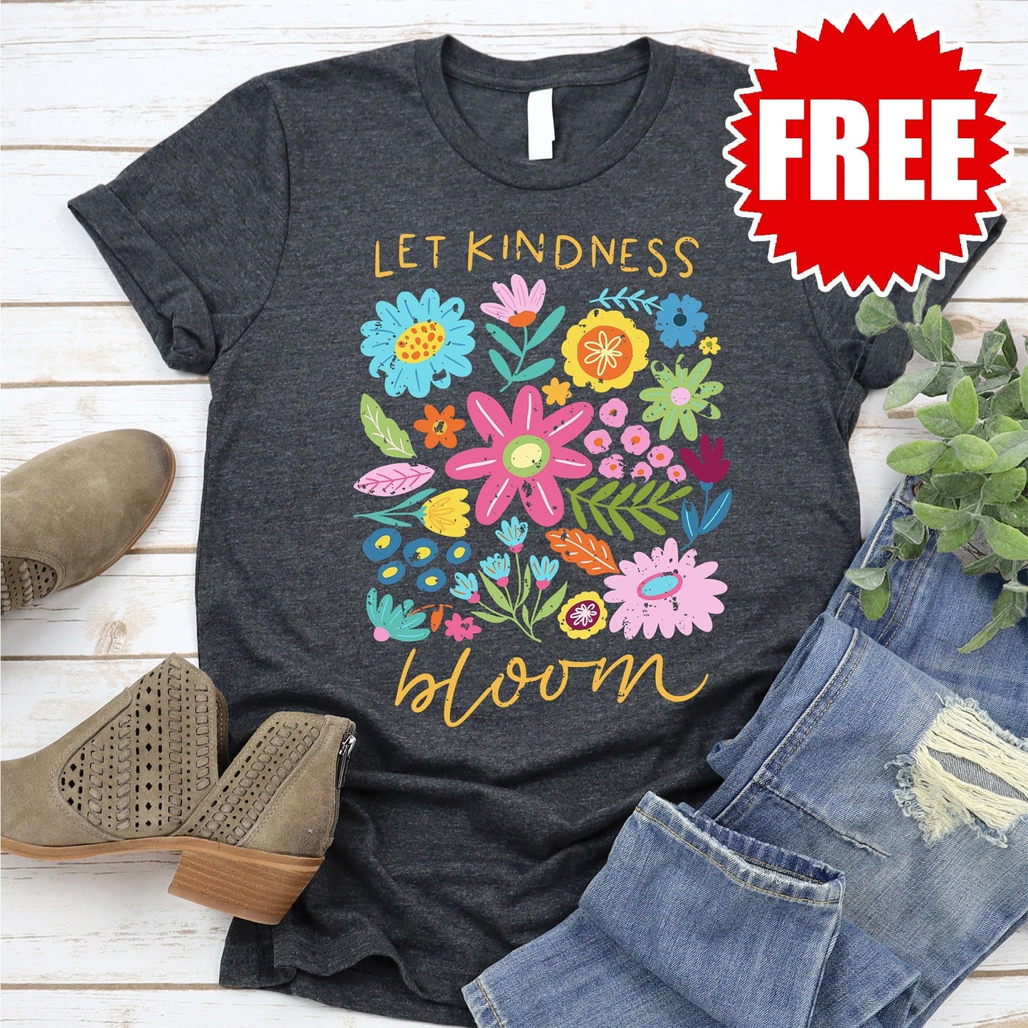 Let Kindness Bloom Tee - 0