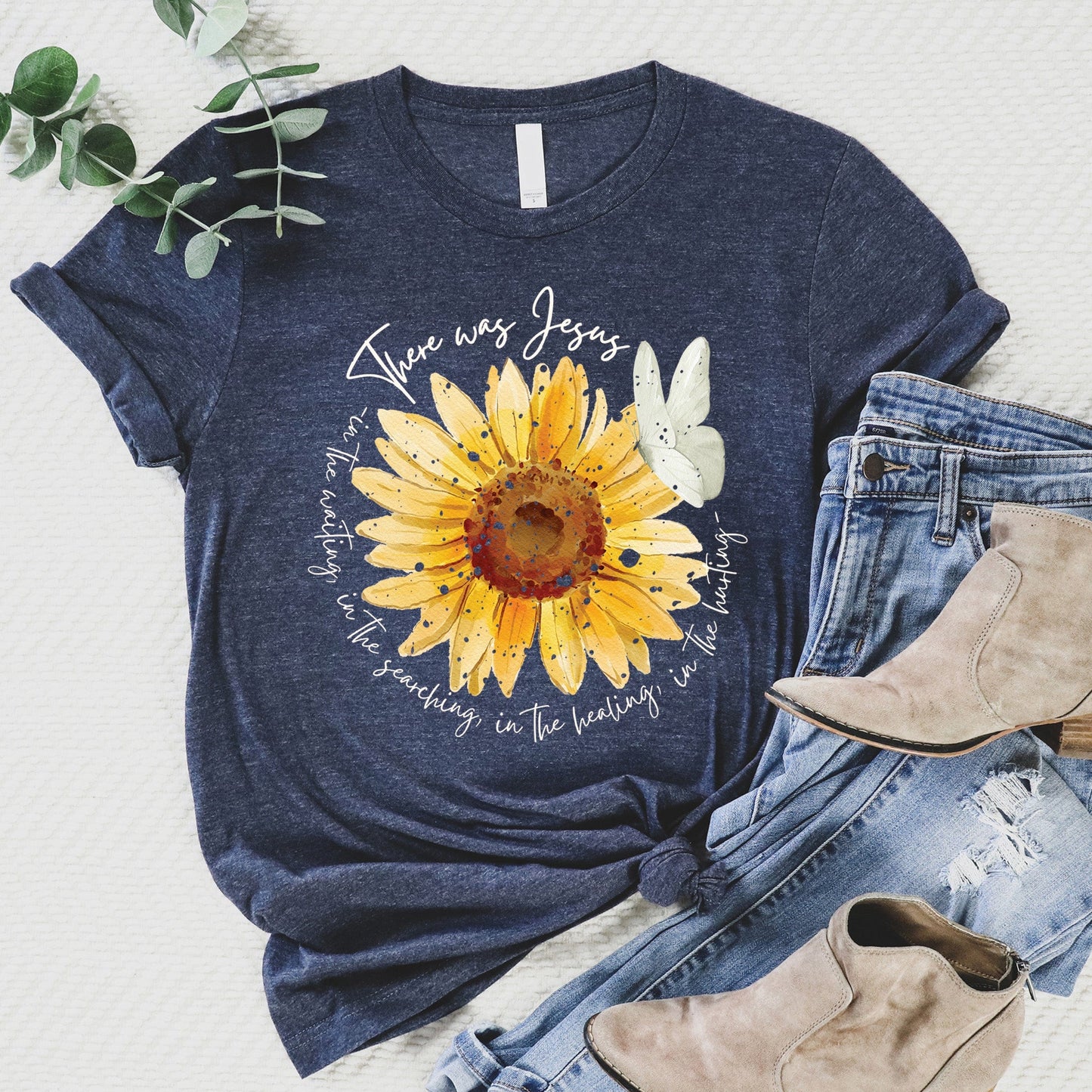 There Was Jesus Flower Tee