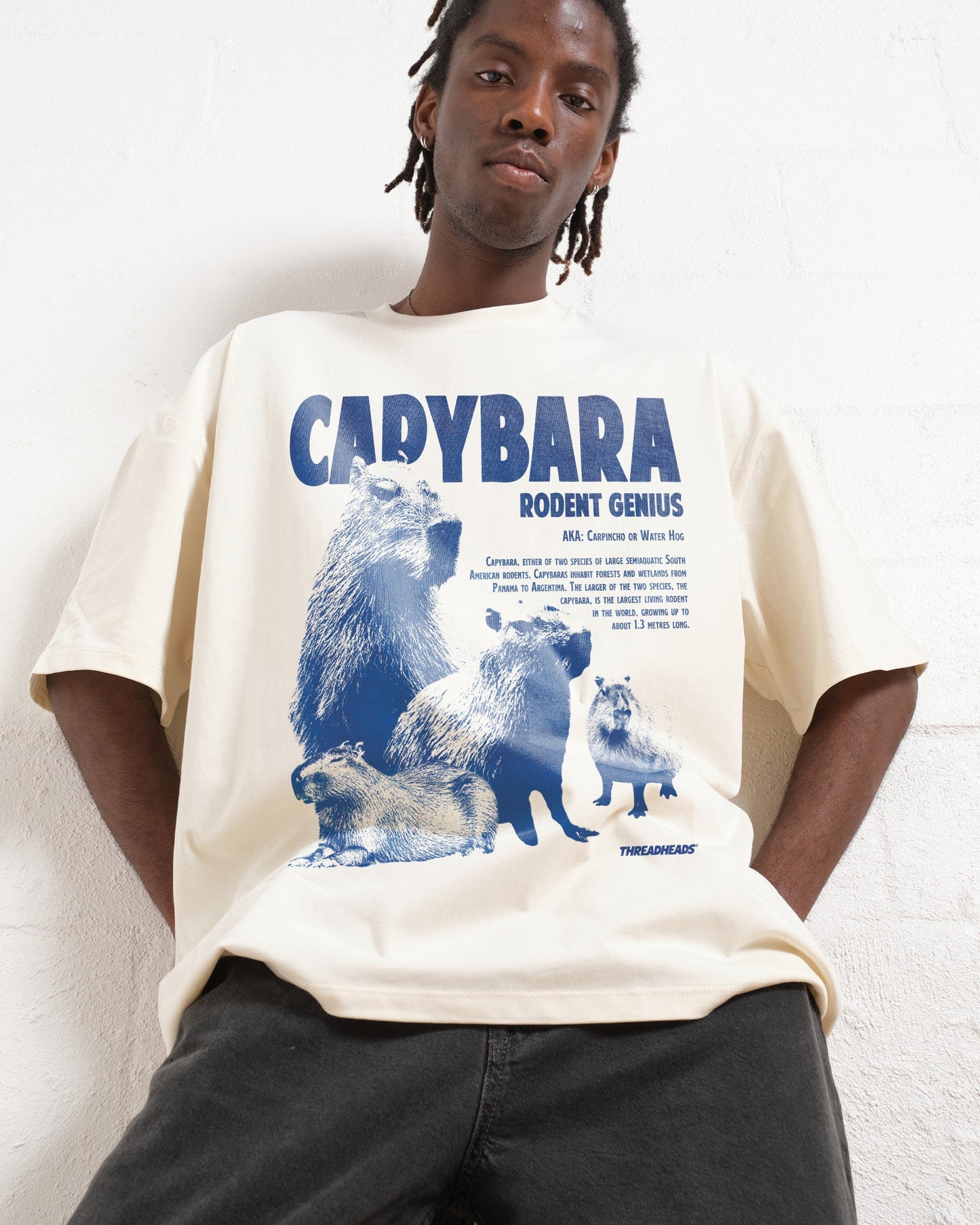Capybara Rodent Genius Oversized Tee