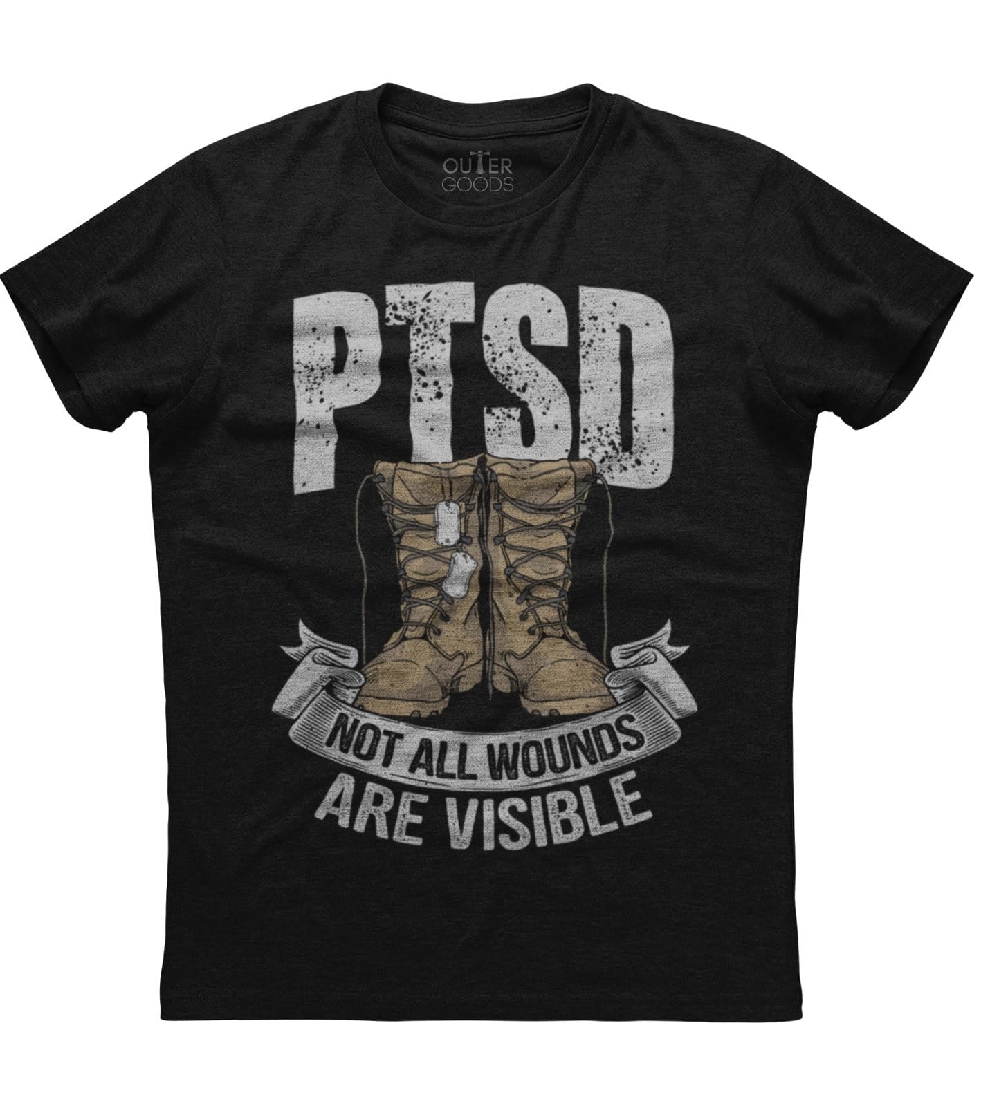Not All Wounds Are Visible Veteran Shoes T-shirt (O)